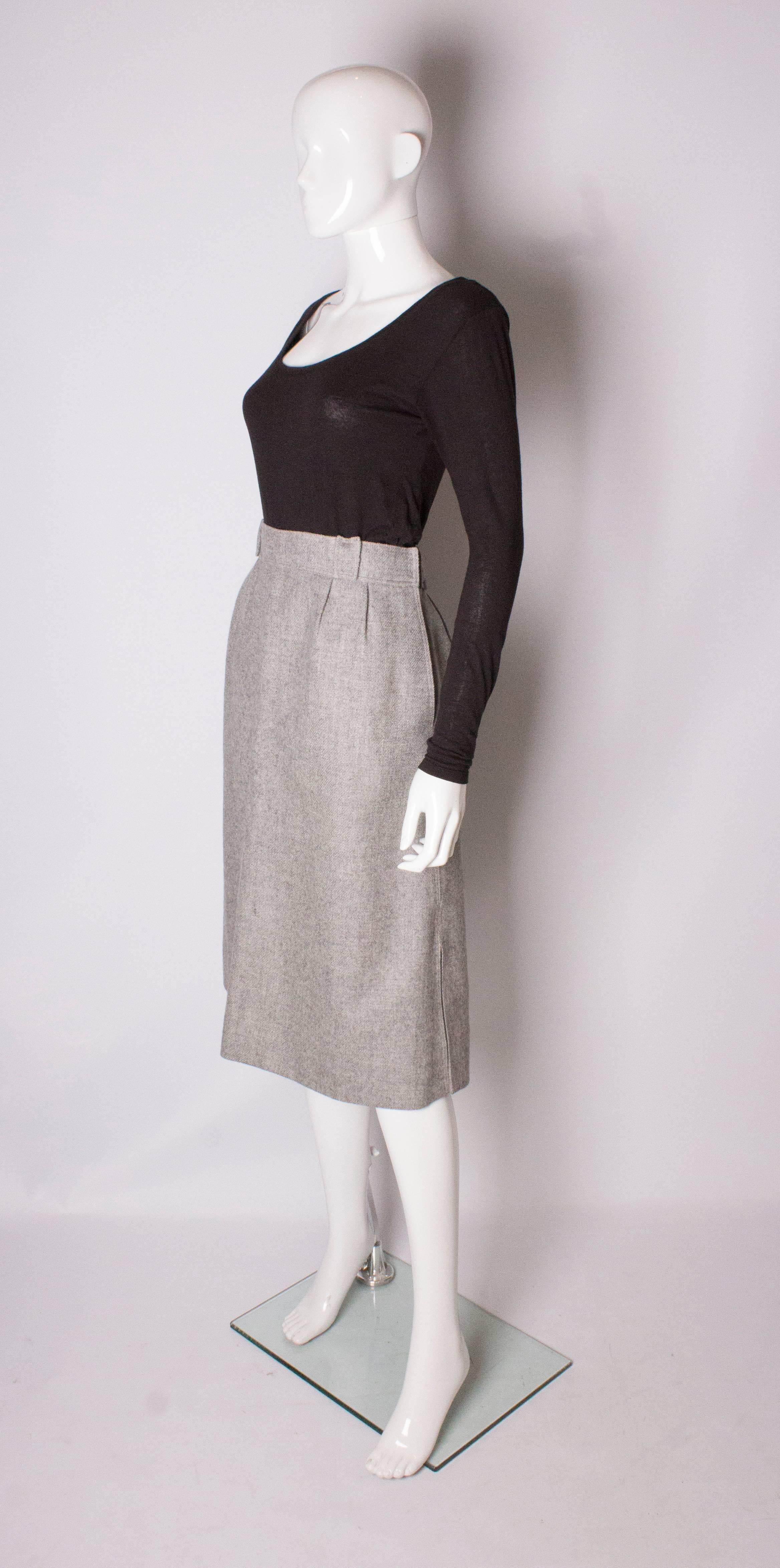 Gray Courreges Vintage grey wool Skirt