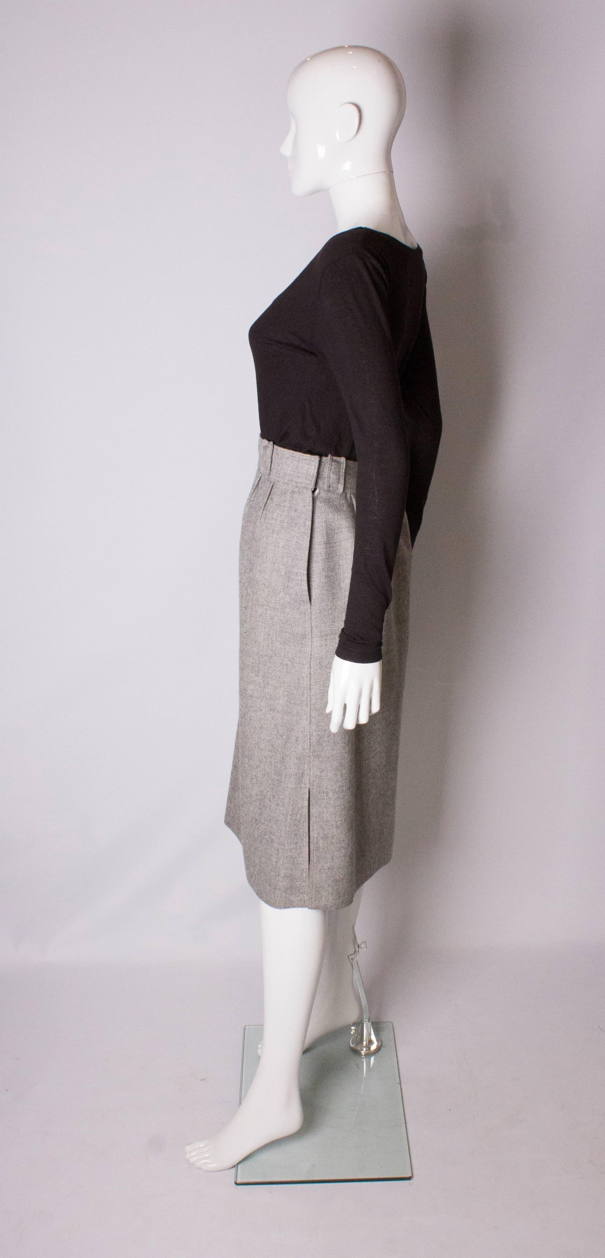 Women's Courreges Vintage grey wool Skirt