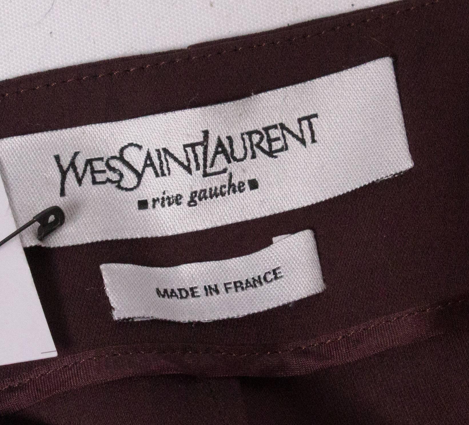 Yves Saint Laurent Vintage Rive Gauche Silk Skirt 4