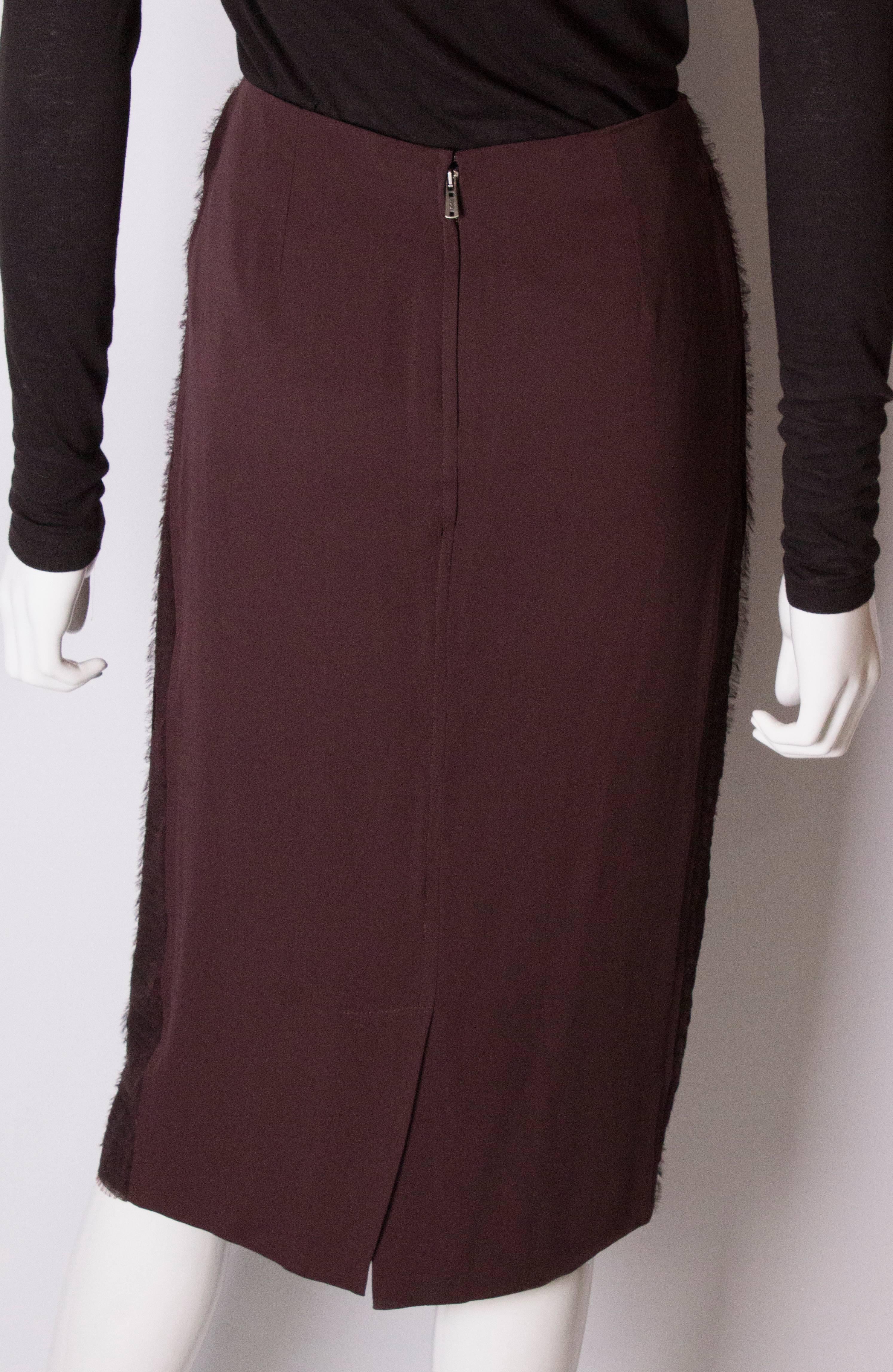Yves Saint Laurent Vintage Rive Gauche Silk Skirt 3
