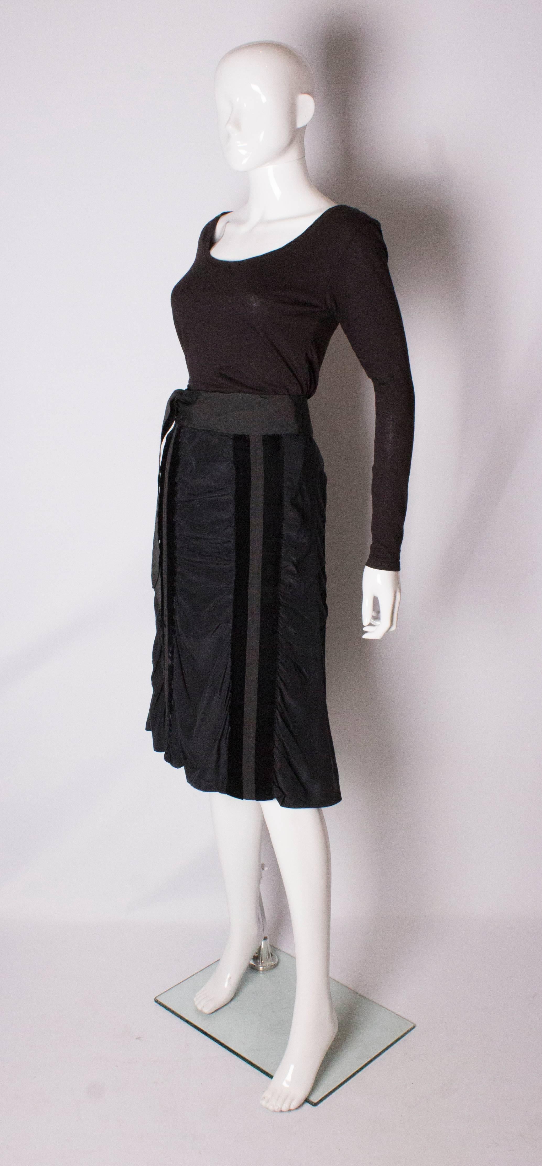 Black Yves Saint Laurent Rive Gauche Vintage Skirt