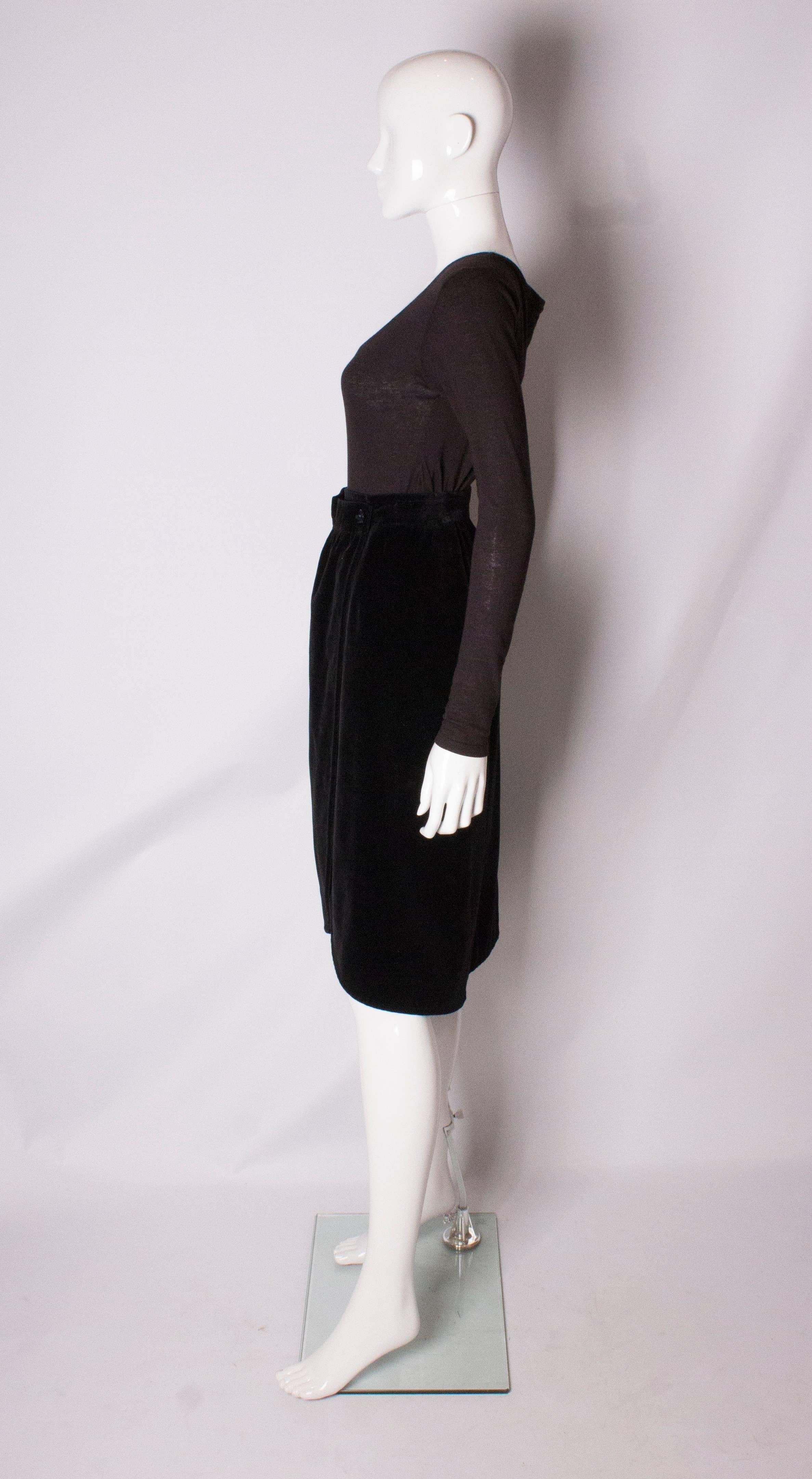 Women's Yves Saint Laurent Vintage Velvet Skirt