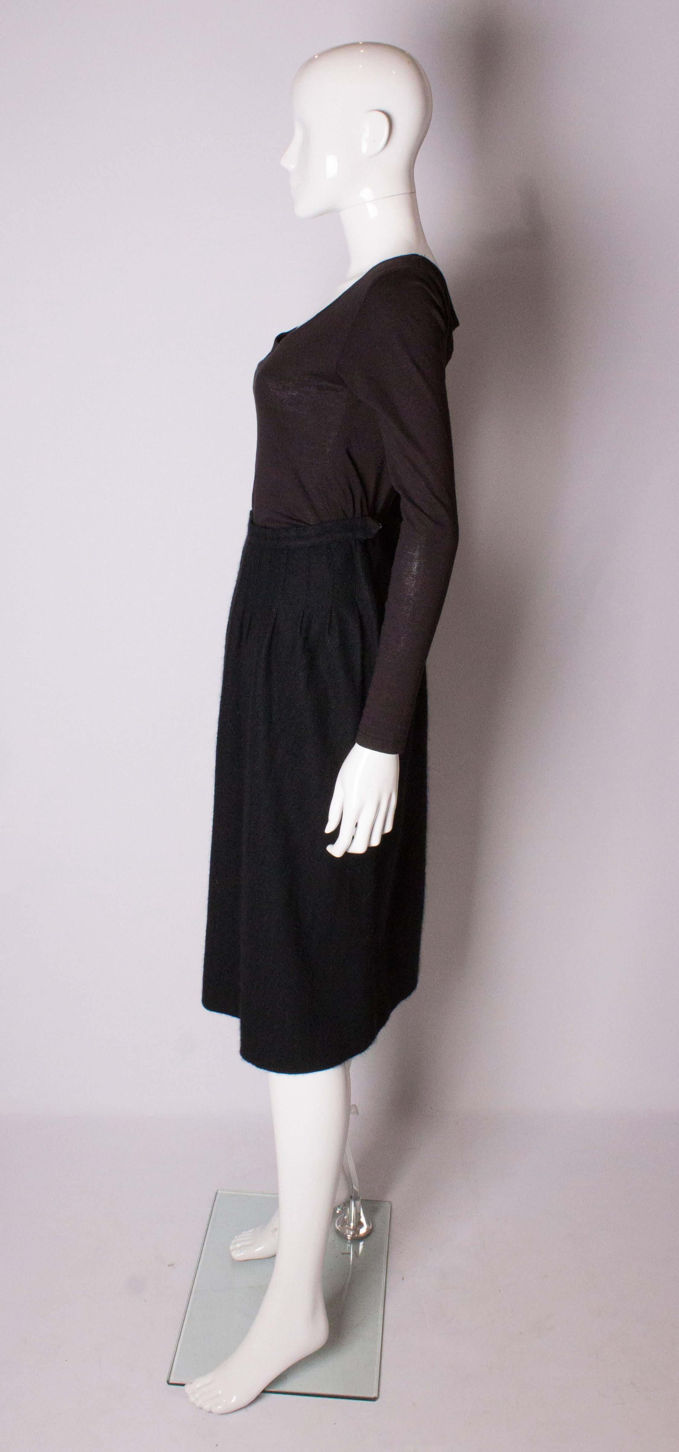 Yves Saint Laurent Vintage Rive Gauche Cashmere Skirt In Good Condition In London, GB