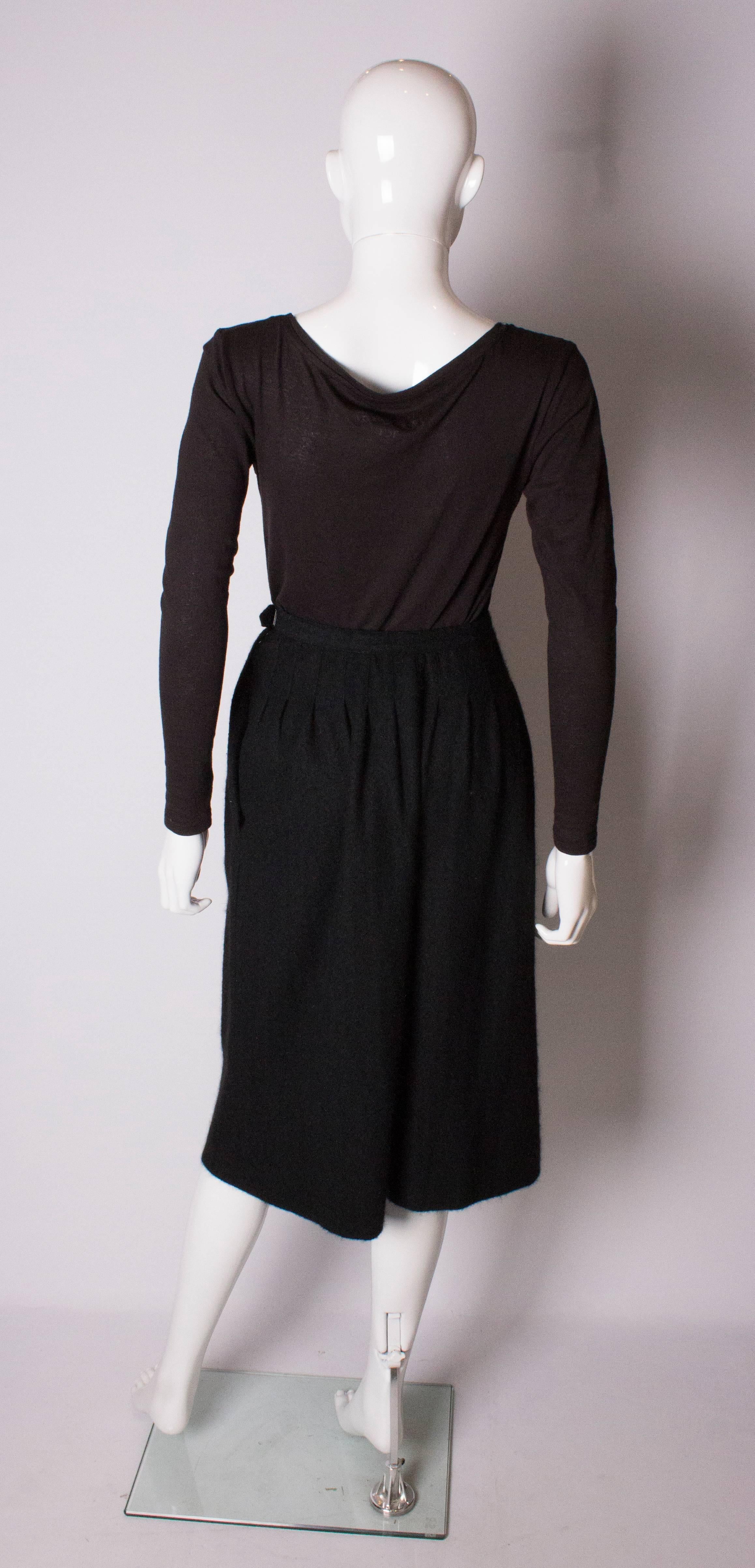 Yves Saint Laurent Vintage Rive Gauche Cashmere Skirt 1