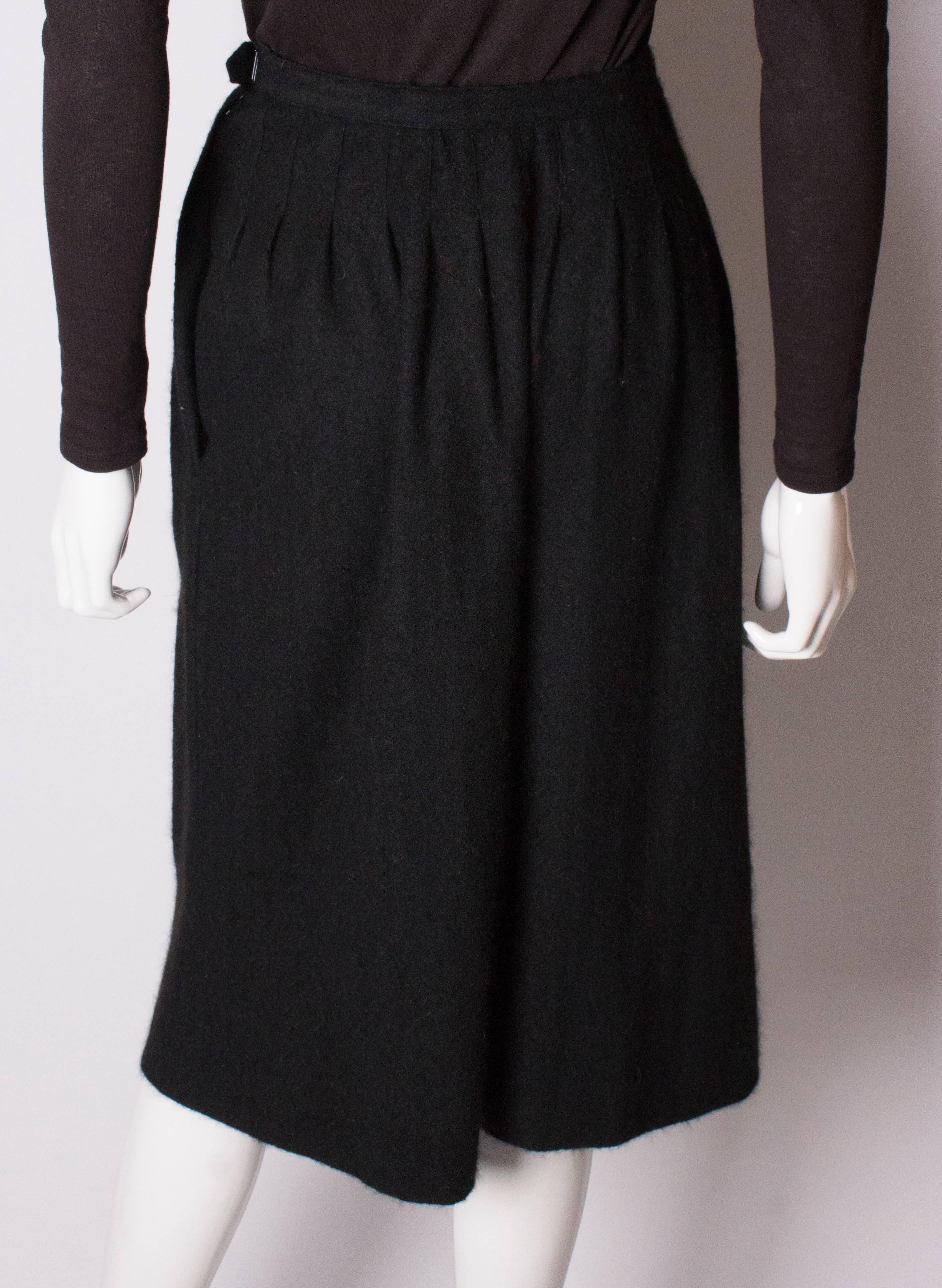 Yves Saint Laurent Vintage Rive Gauche Cashmere Skirt 2