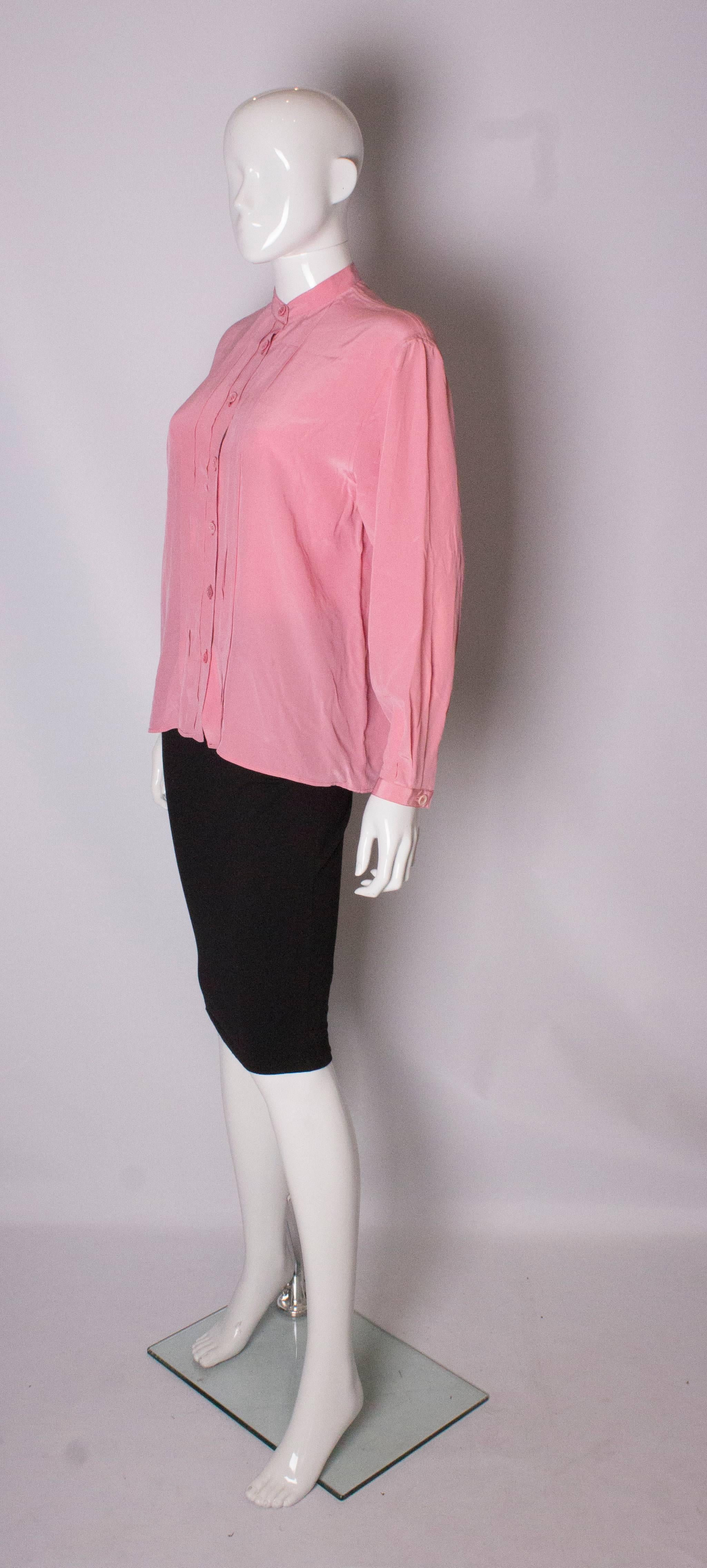 Vintage Yves Saint Laurent Rive Gauche Silk Blouse In Good Condition In London, GB