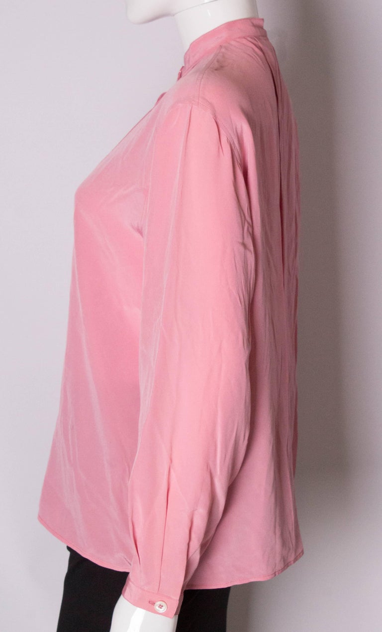 Vintage Yves Saint Laurent Rive Gauche Silk Blouse For Sale at 1stDibs ...