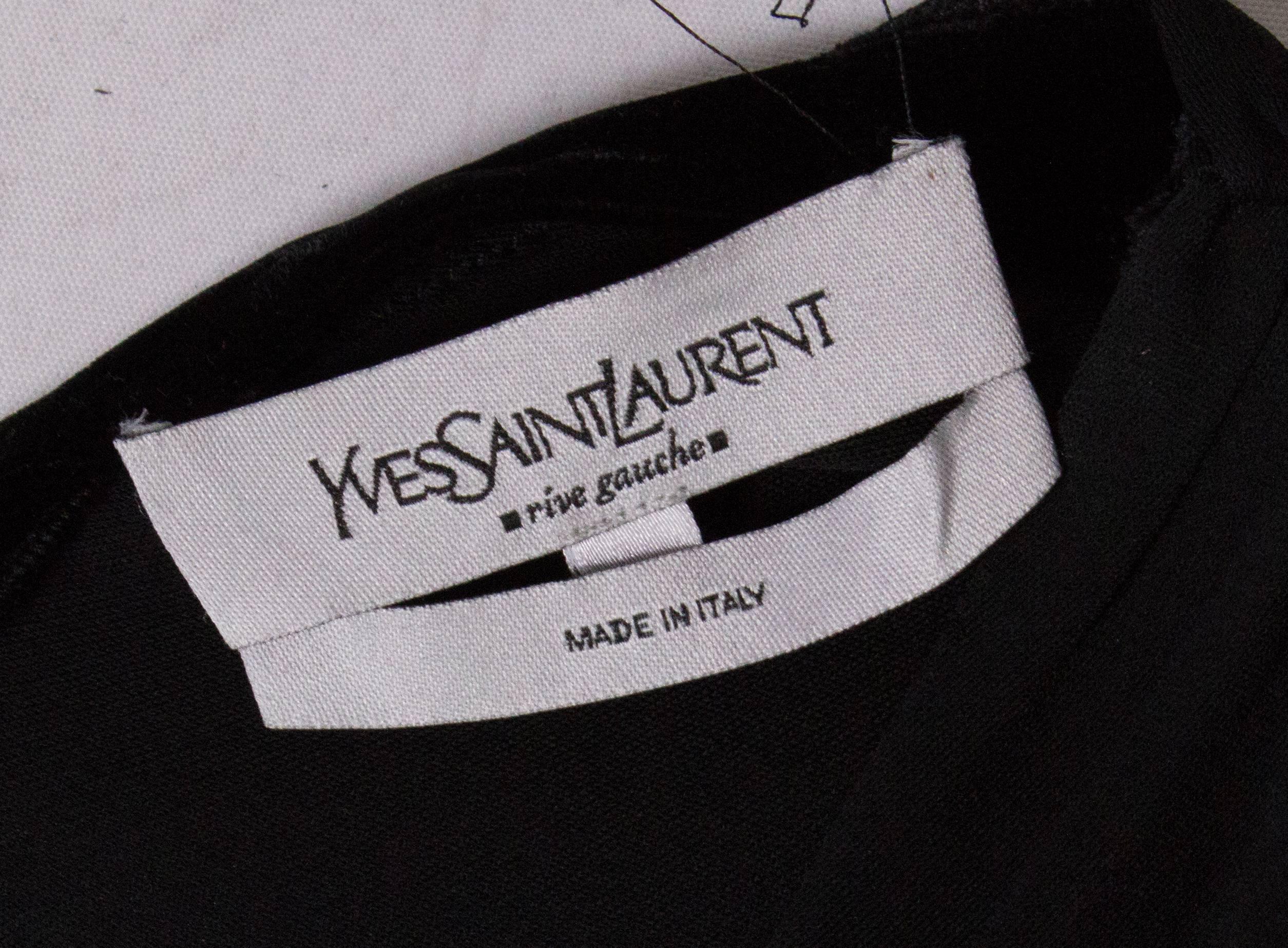 Vintage Yves Saint Laurent Black Evening Dress 3
