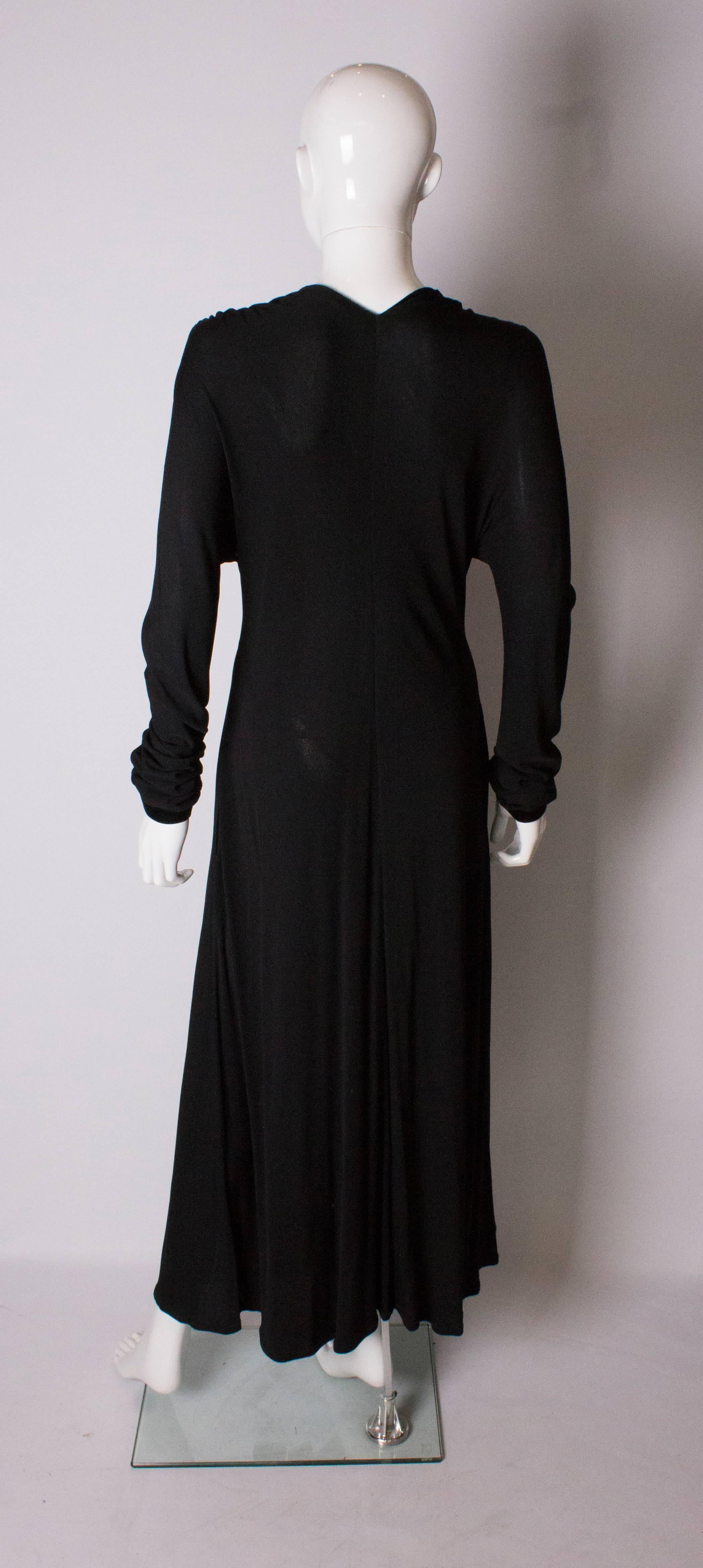 Vintage Yves Saint Laurent Black Evening Dress 2