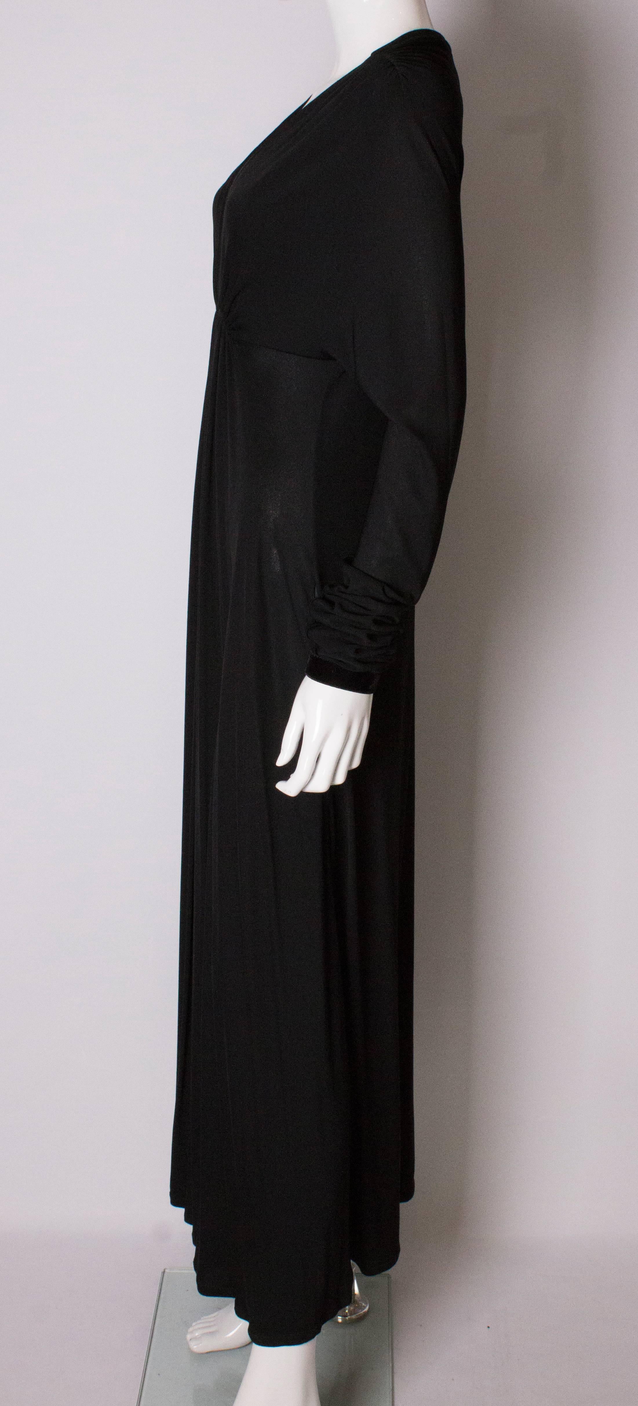 Vintage Yves Saint Laurent Black Evening Dress 1