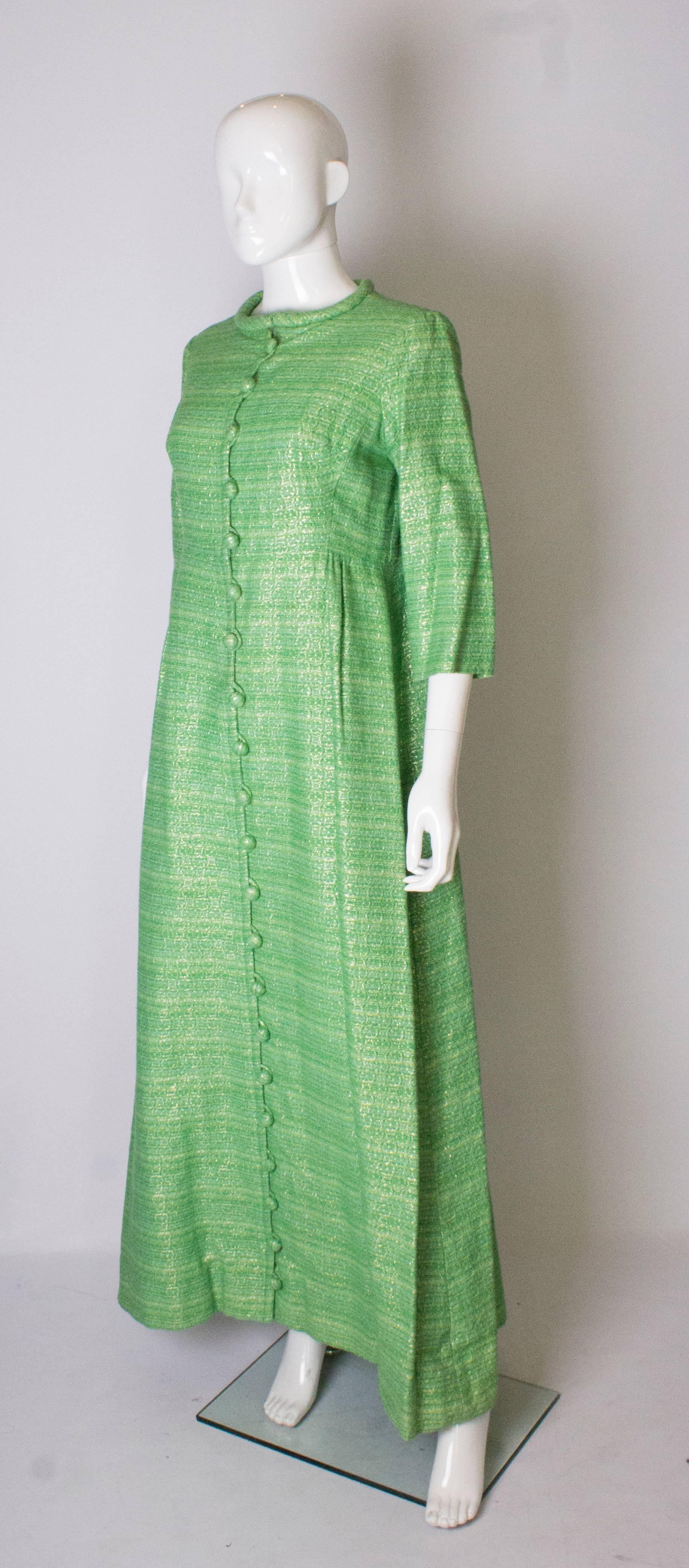 Green Vintage Pierre Celeyre Long Coat Dress