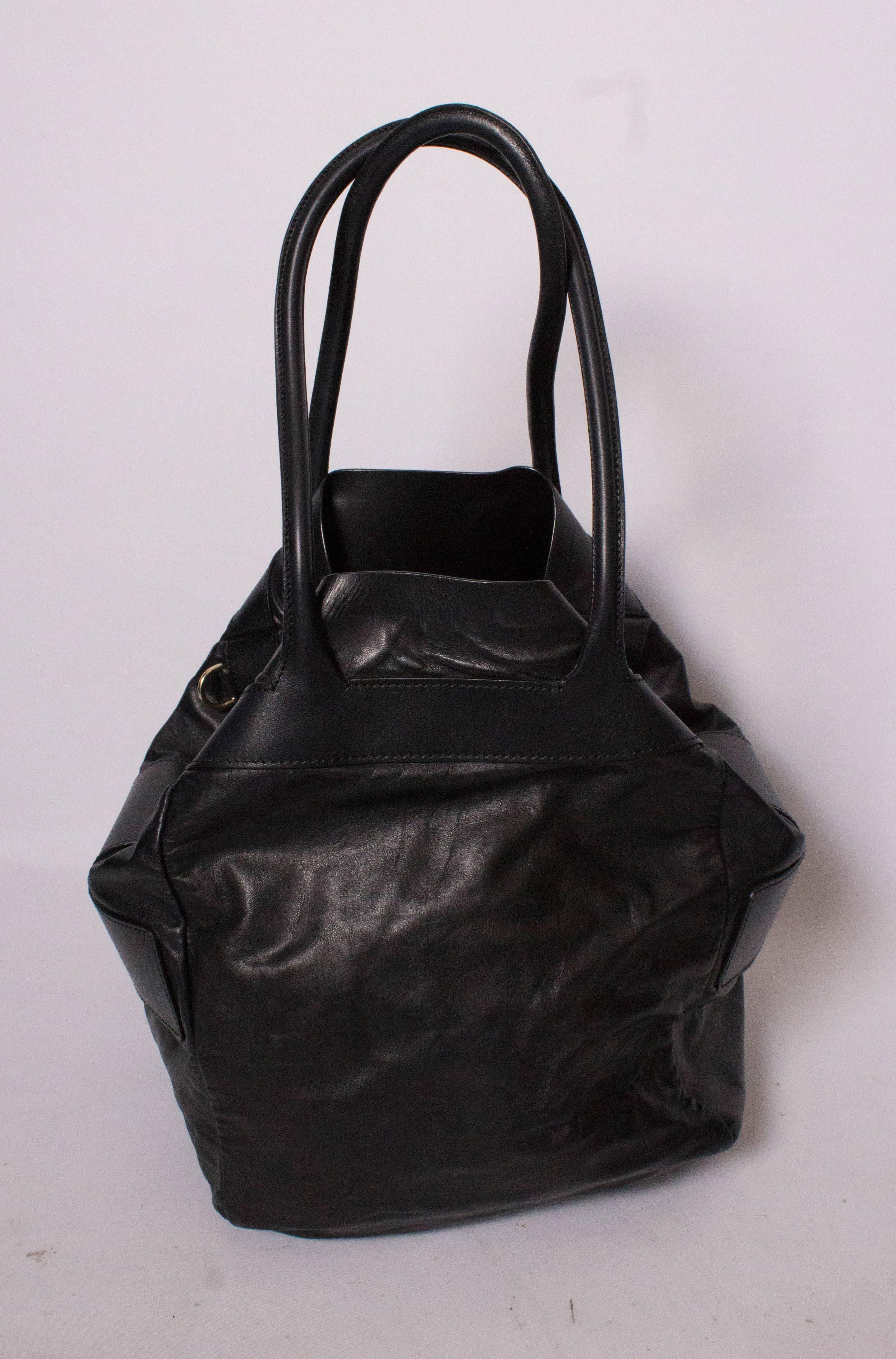 Bally Black Leather Bucket Bag 1