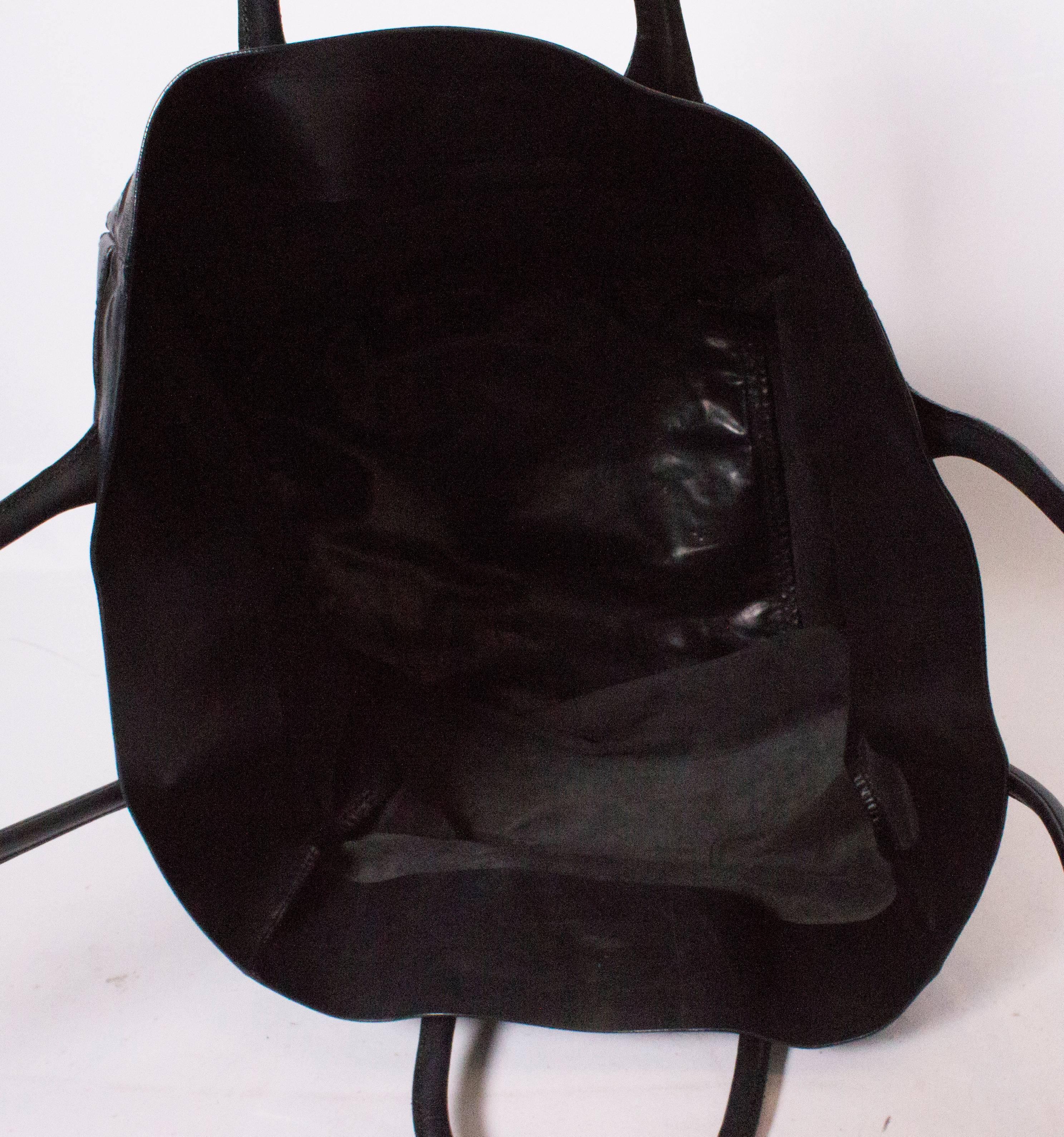 Bally Black Leather Bucket Bag 3