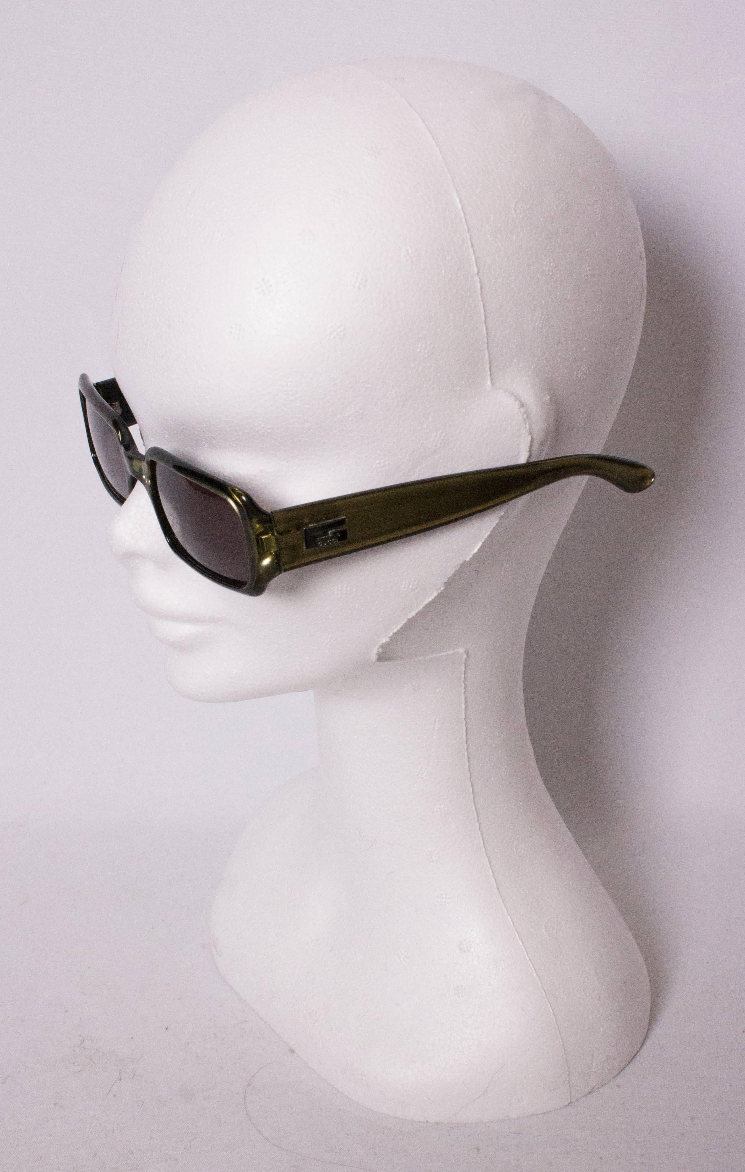 Black Gucci Olive Sunglasses