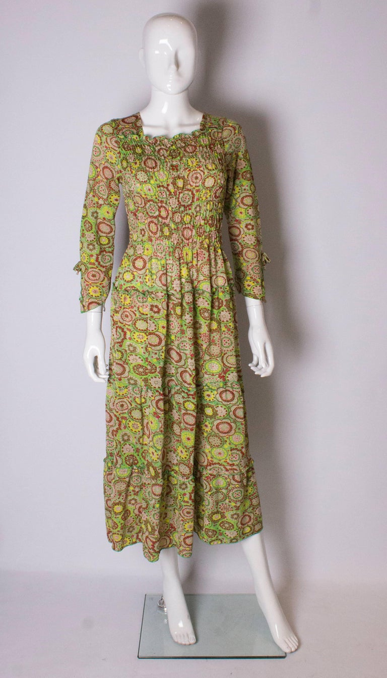 Romantic Yellow Floral Summer Dress – Vintage Charm