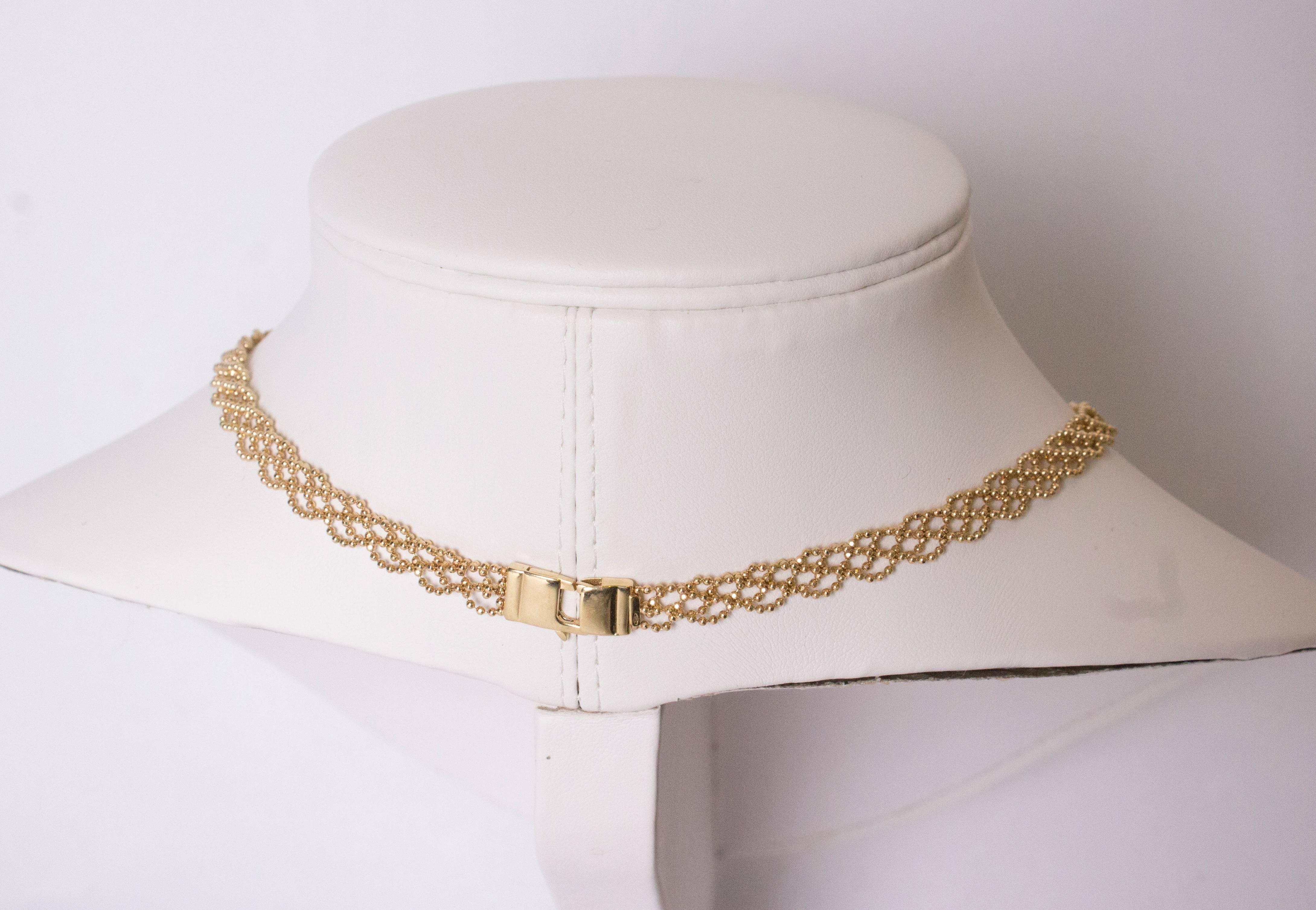 Artisan Gold Mesh Necklace