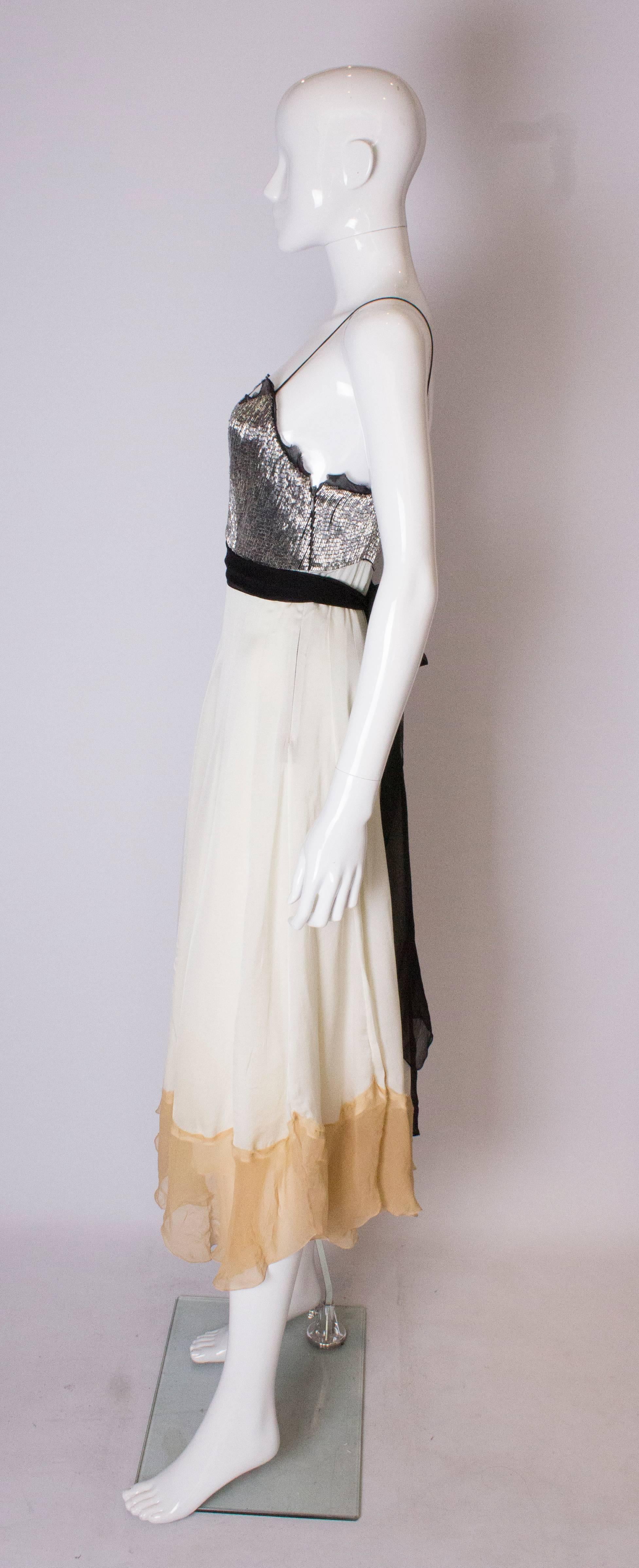 Women's A Vintage 1990s silk chiffon and beaded party dress by Chloe 