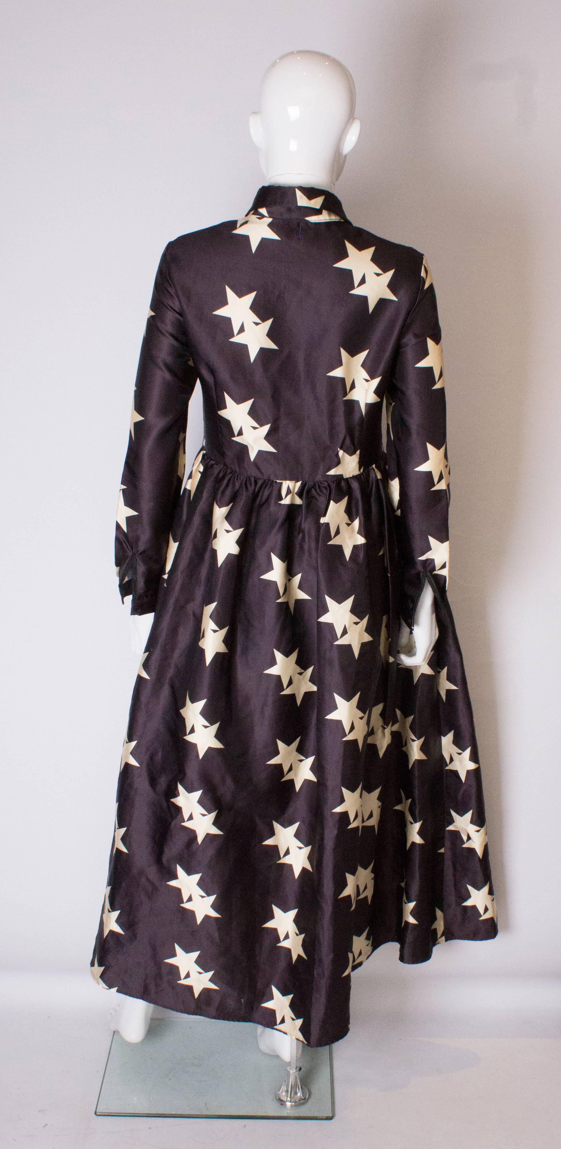 Vintage Star Print Shirt Dress 2