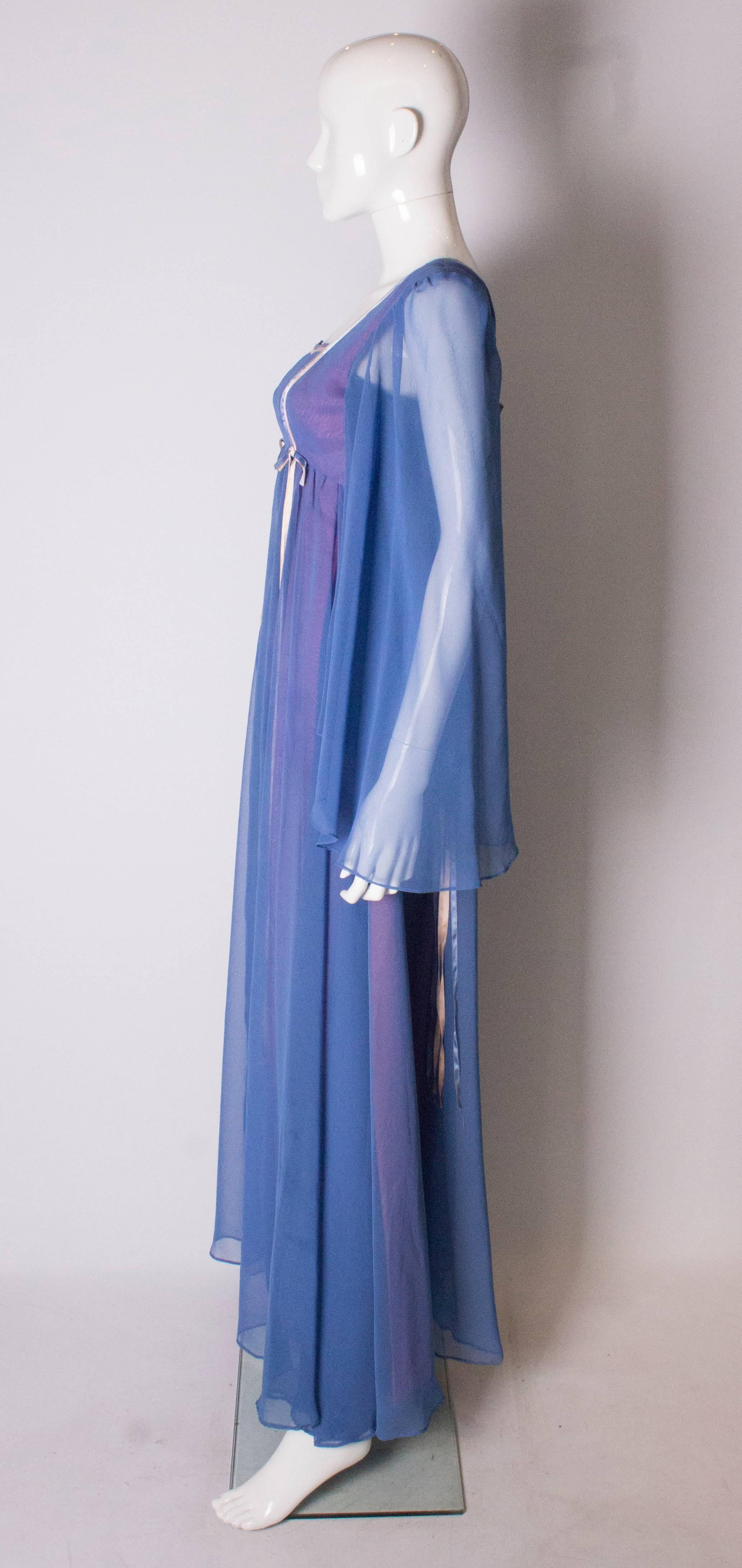 A Vintage 1970s lilac layered long summer festival dress 'California ...