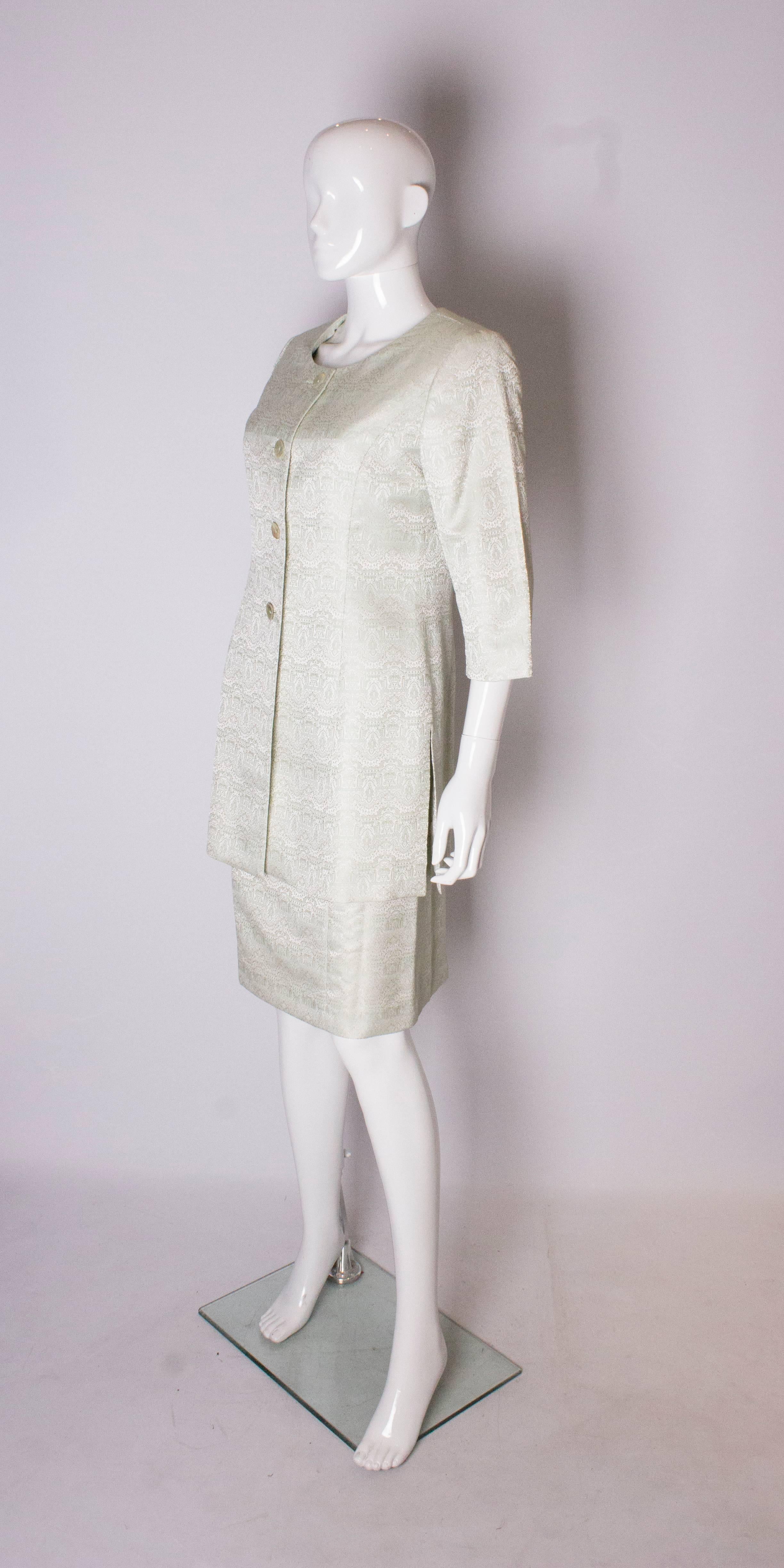 Gray A Vintage 1990s Renato Nucci brocade Dress and Jacket