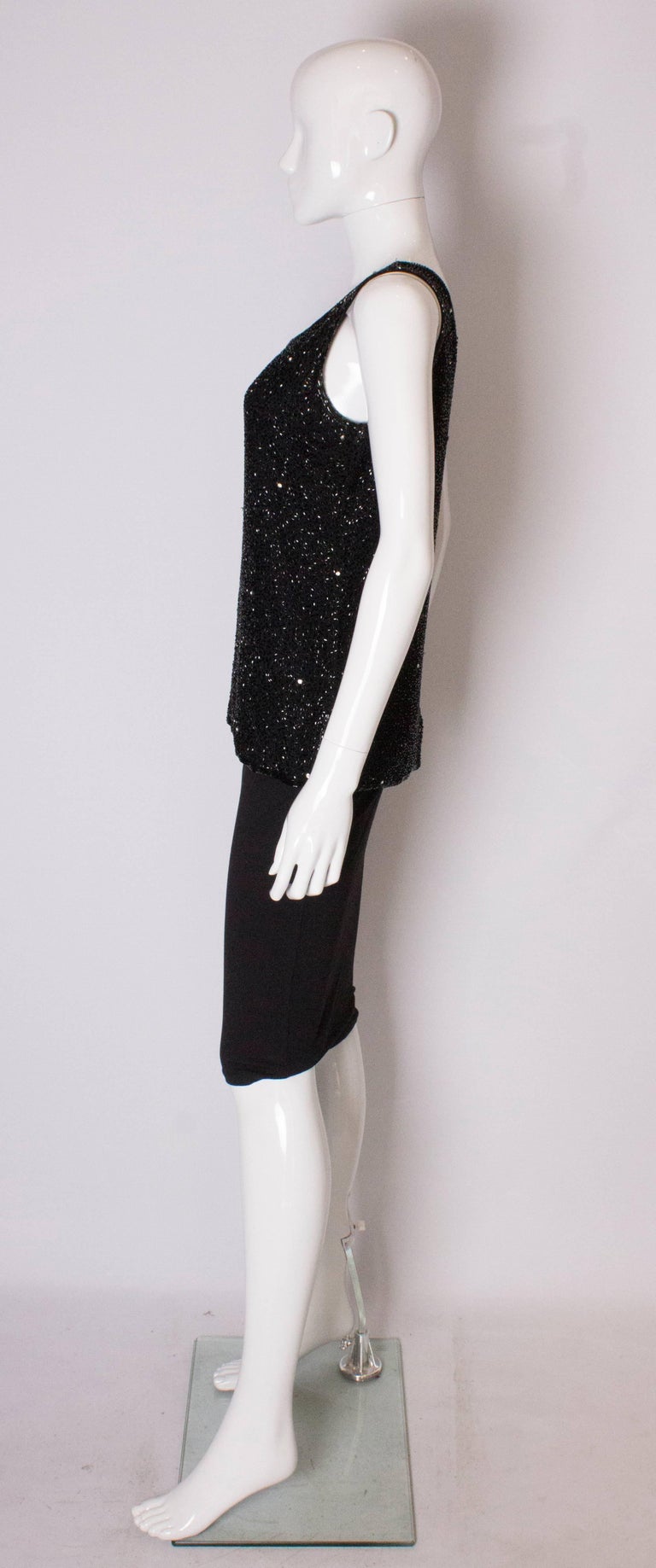A Vintage 1980s black beaded evening top by Tomasz Starewski For Sale ...