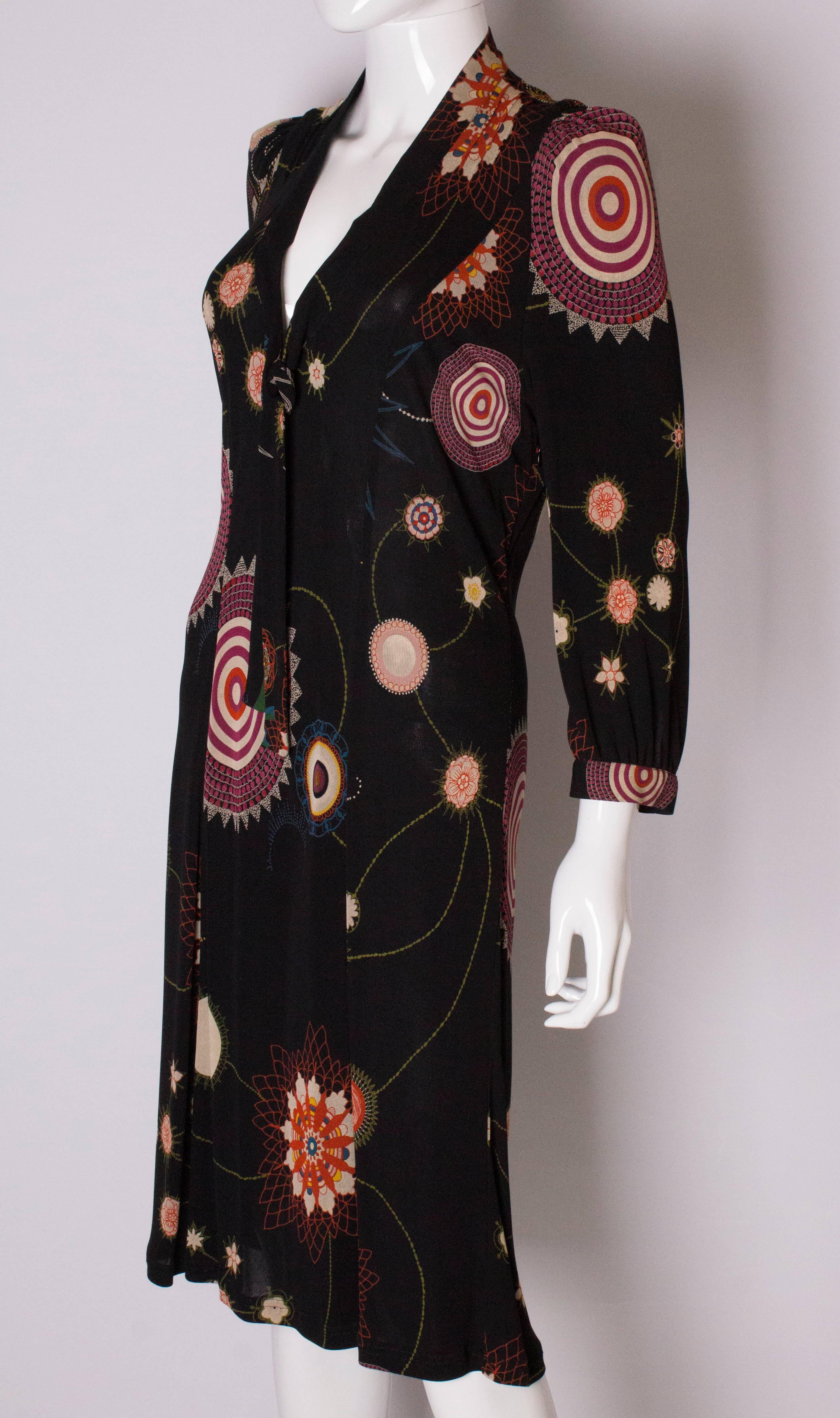 A Vintage 2000 printed  Dress by Christian Lacroix In Good Condition In London, GB