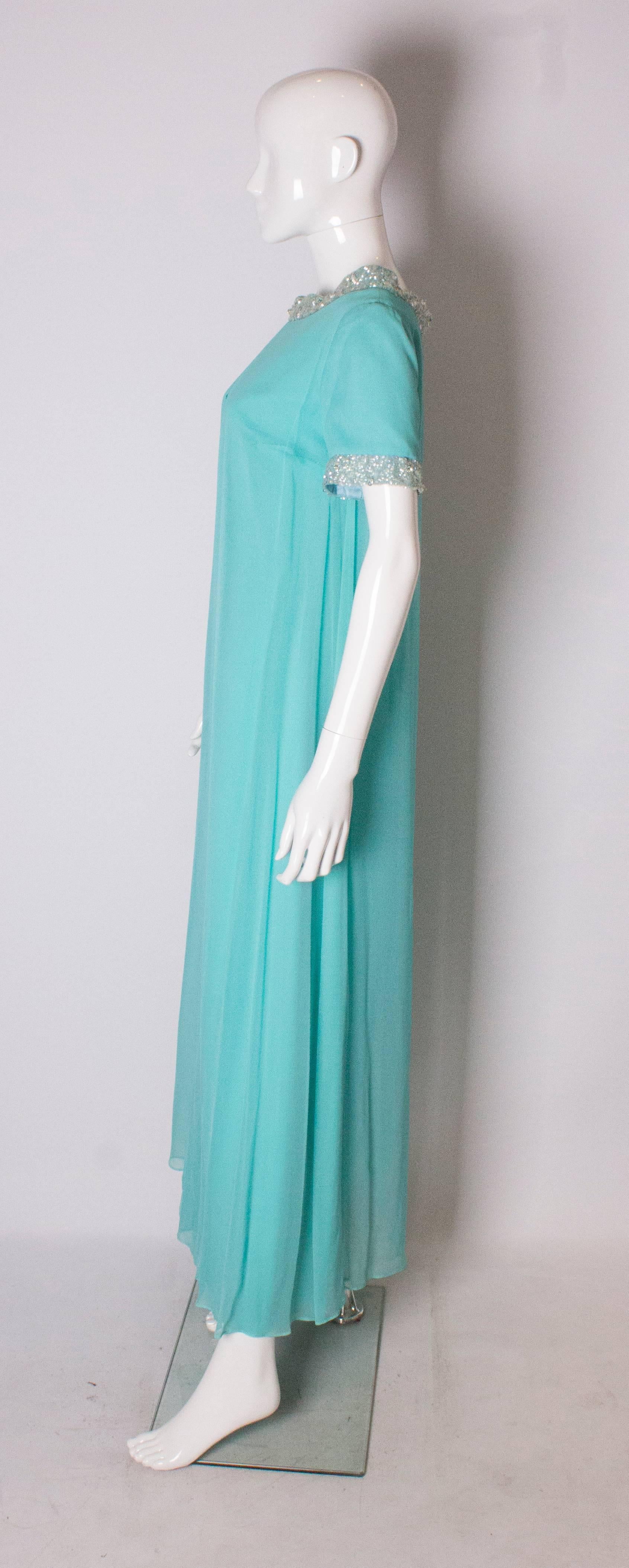 Women's A Vintage 1960s pale blue evening gown by Polmarks Models