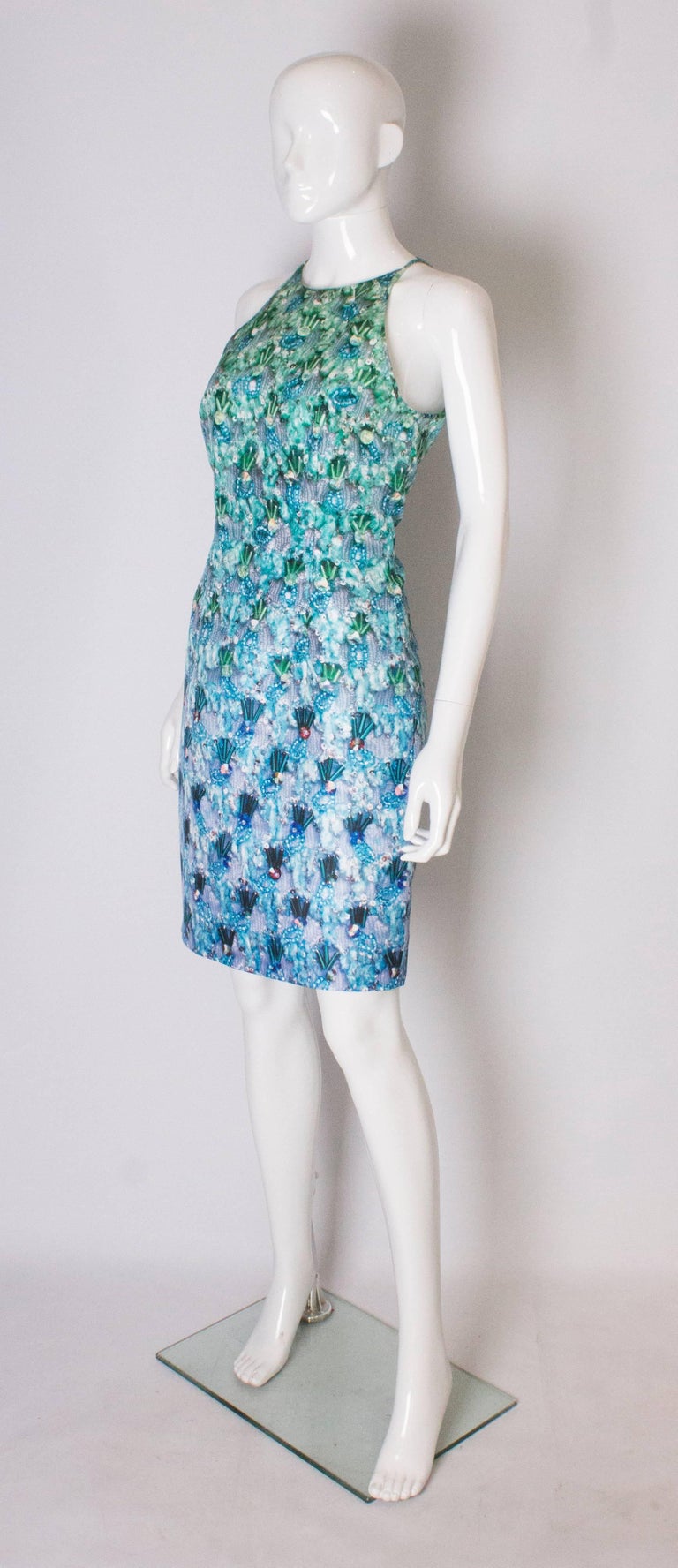 A abstract printed cocktail dress by Mary Katrantzou For Sale at 1stdibs
