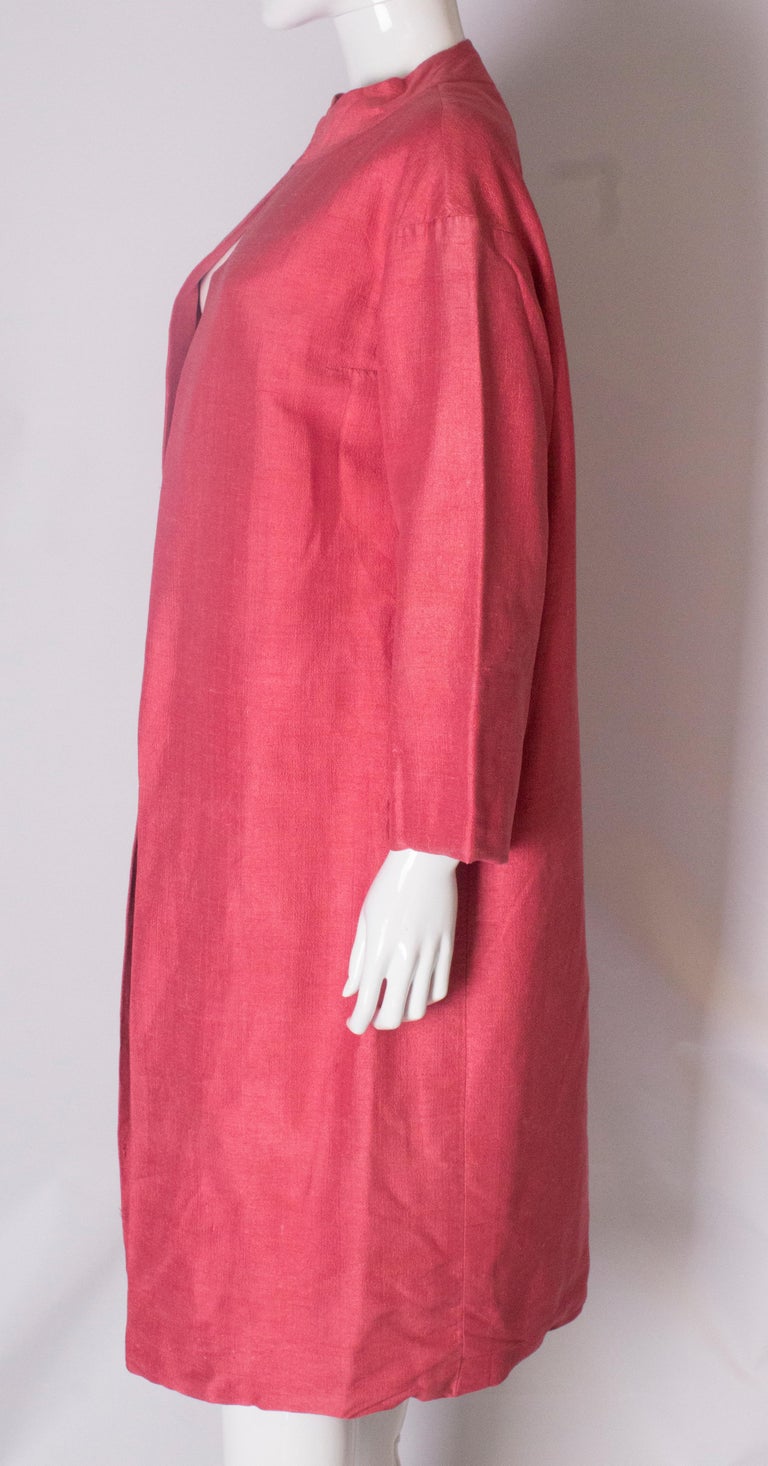 A Vintage 1960s silk duster coat in a pale pink by Liberty at 1stDibs ...