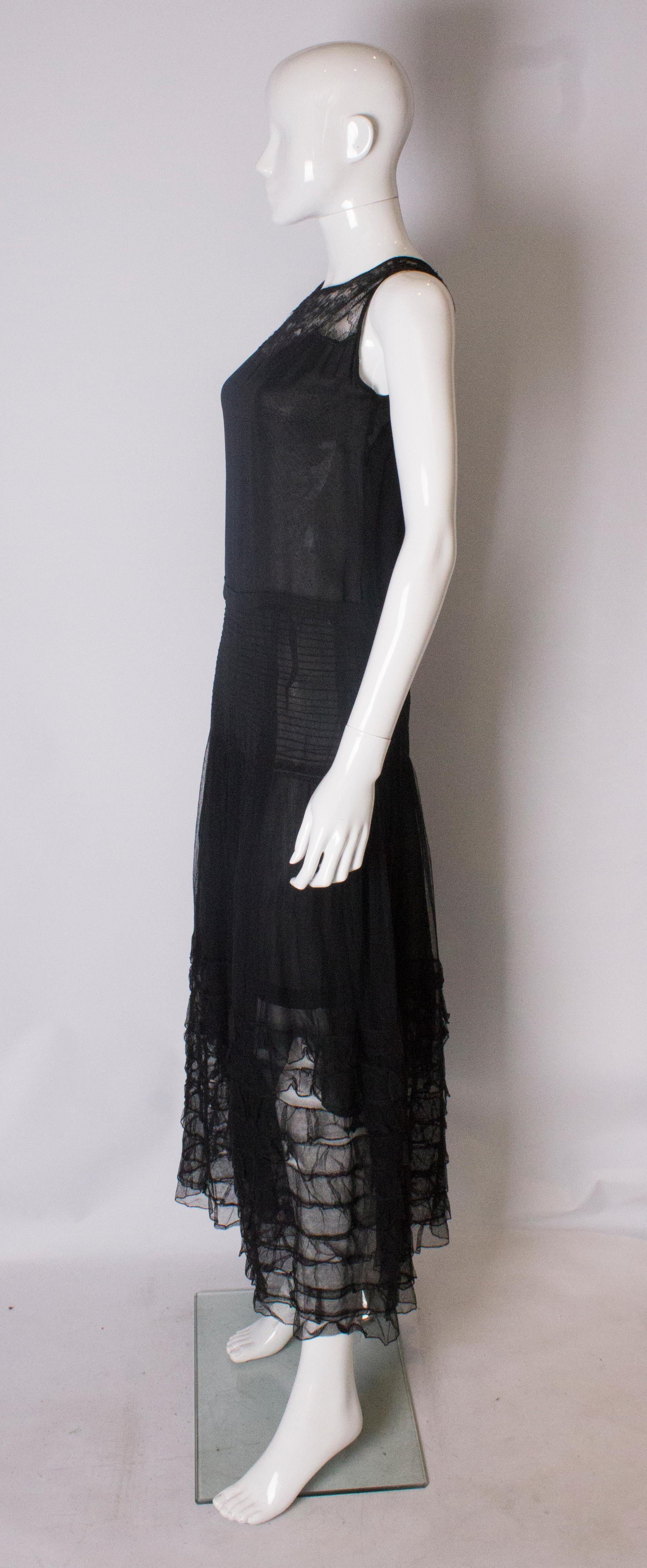 Vintage 1920s Black Evening Gown at 1stDibs | 1920s evening dresses for ...