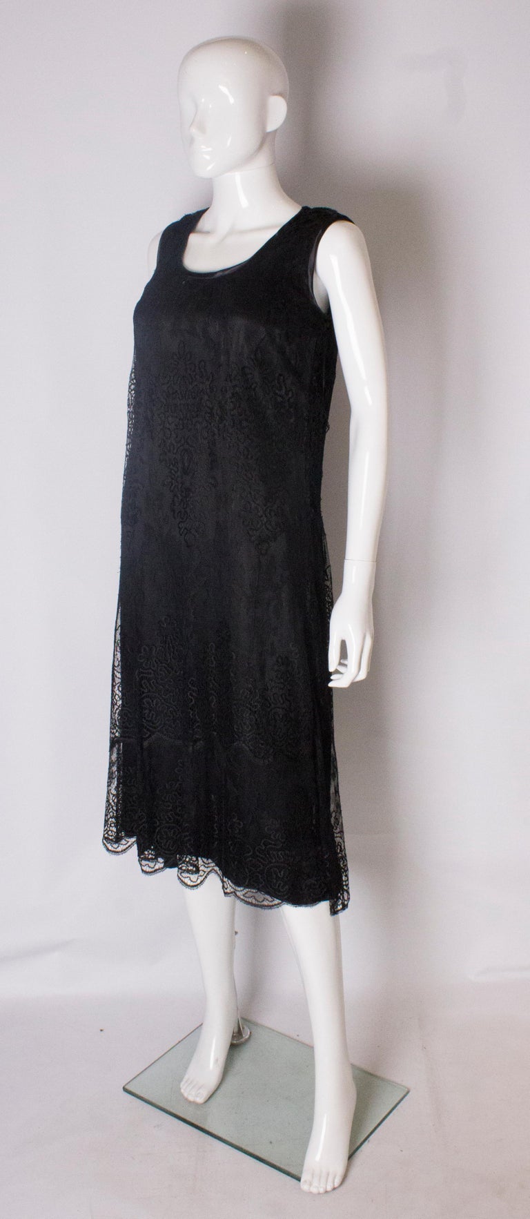 A Vintage 1920s black Lace flapper Dress For Sale at 1stDibs | 1920s black  dress, 1920's black dress, black 1920s dress