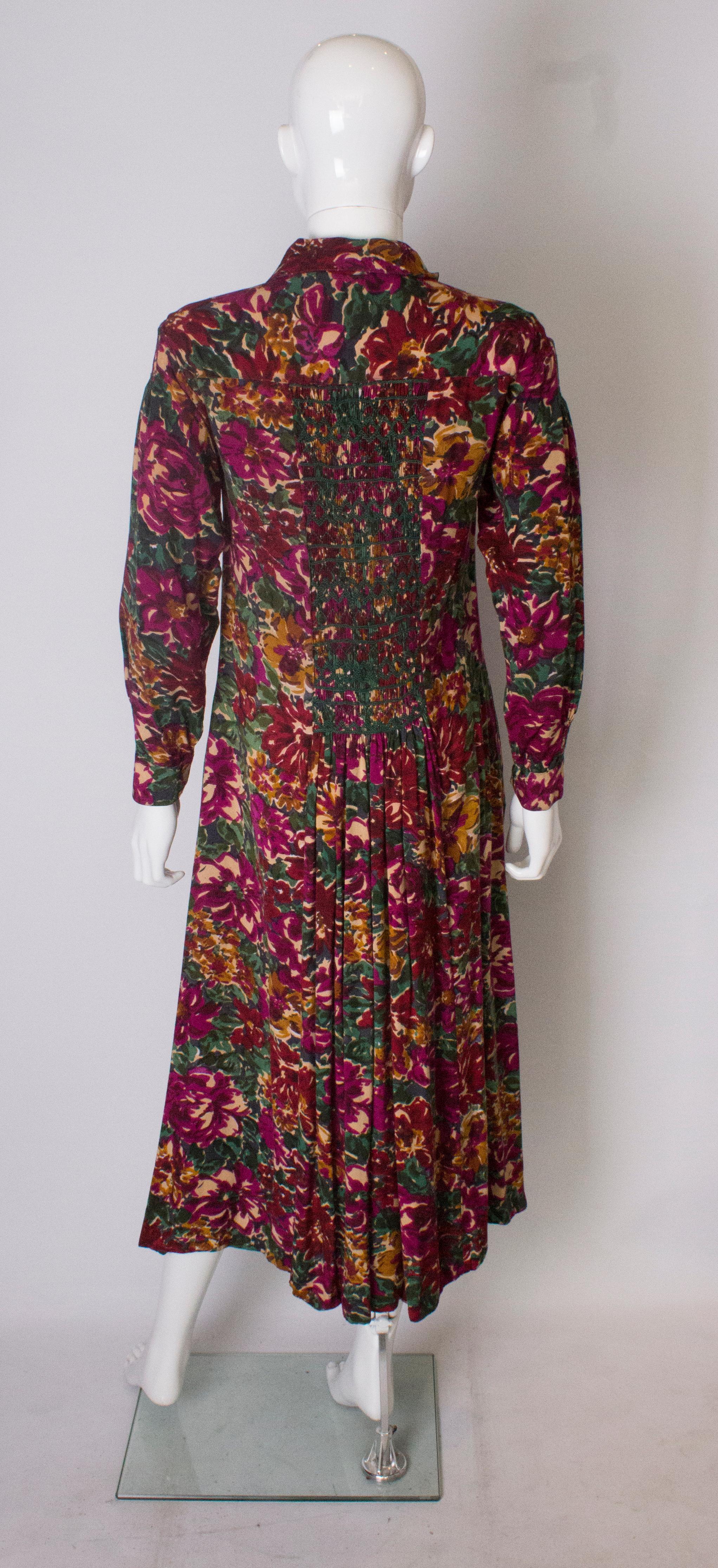 A vintage 1970s floral printed cotton day dress by Monsson 1