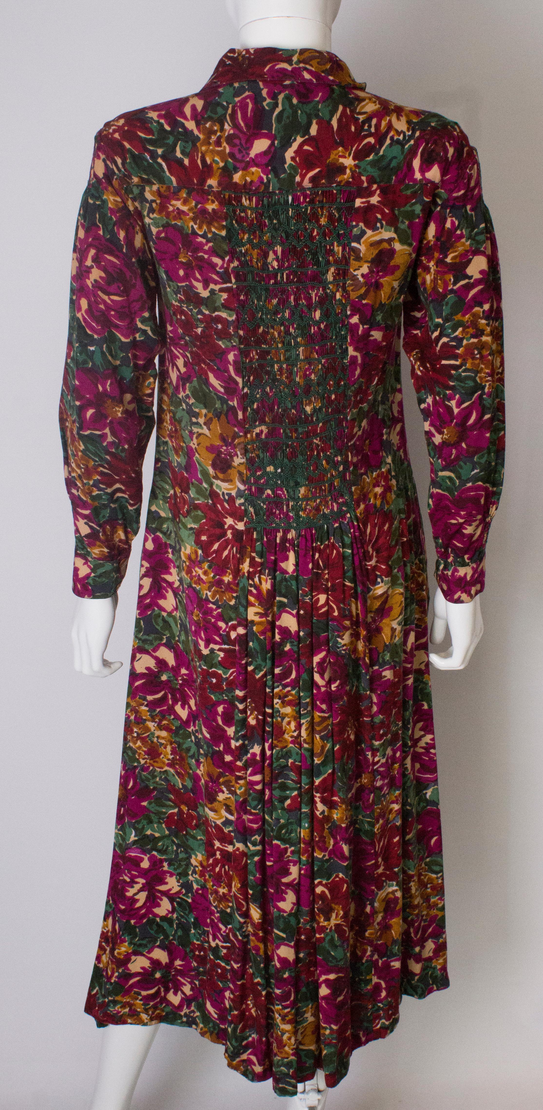 A vintage 1970s floral printed cotton day dress by Monsson 2