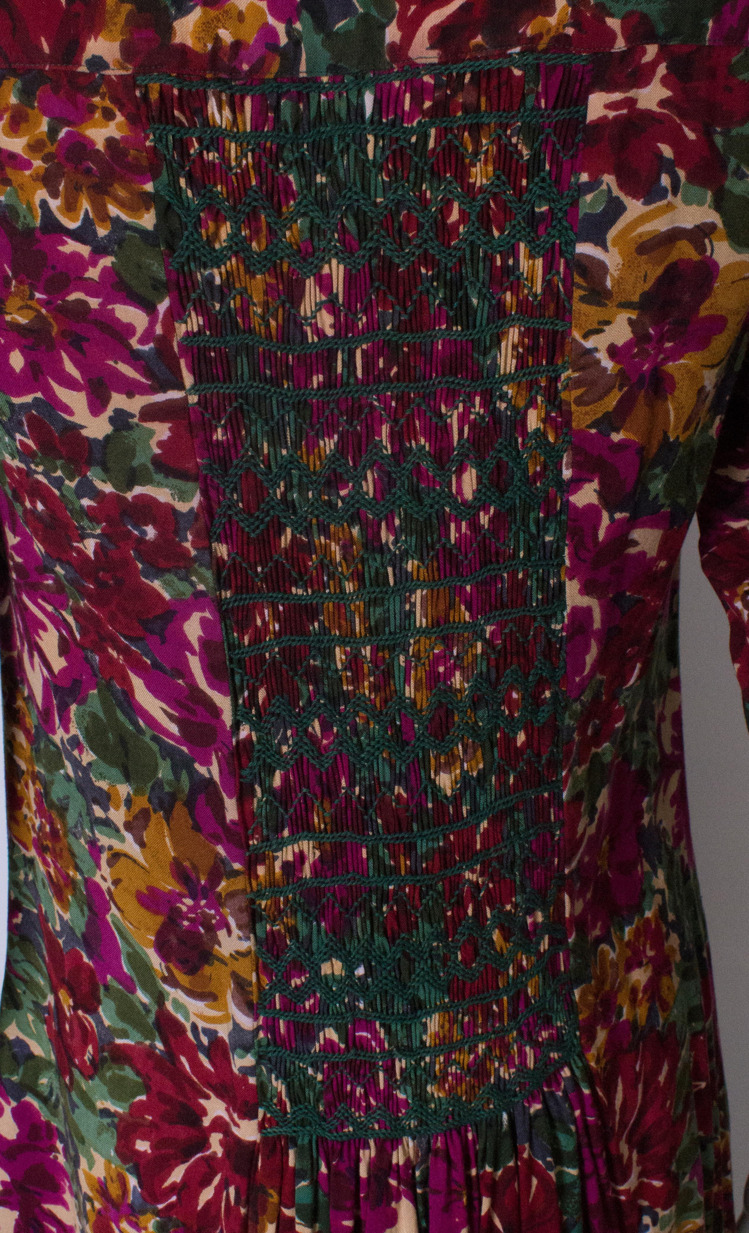 A vintage 1970s floral printed cotton day dress by Monsson 3