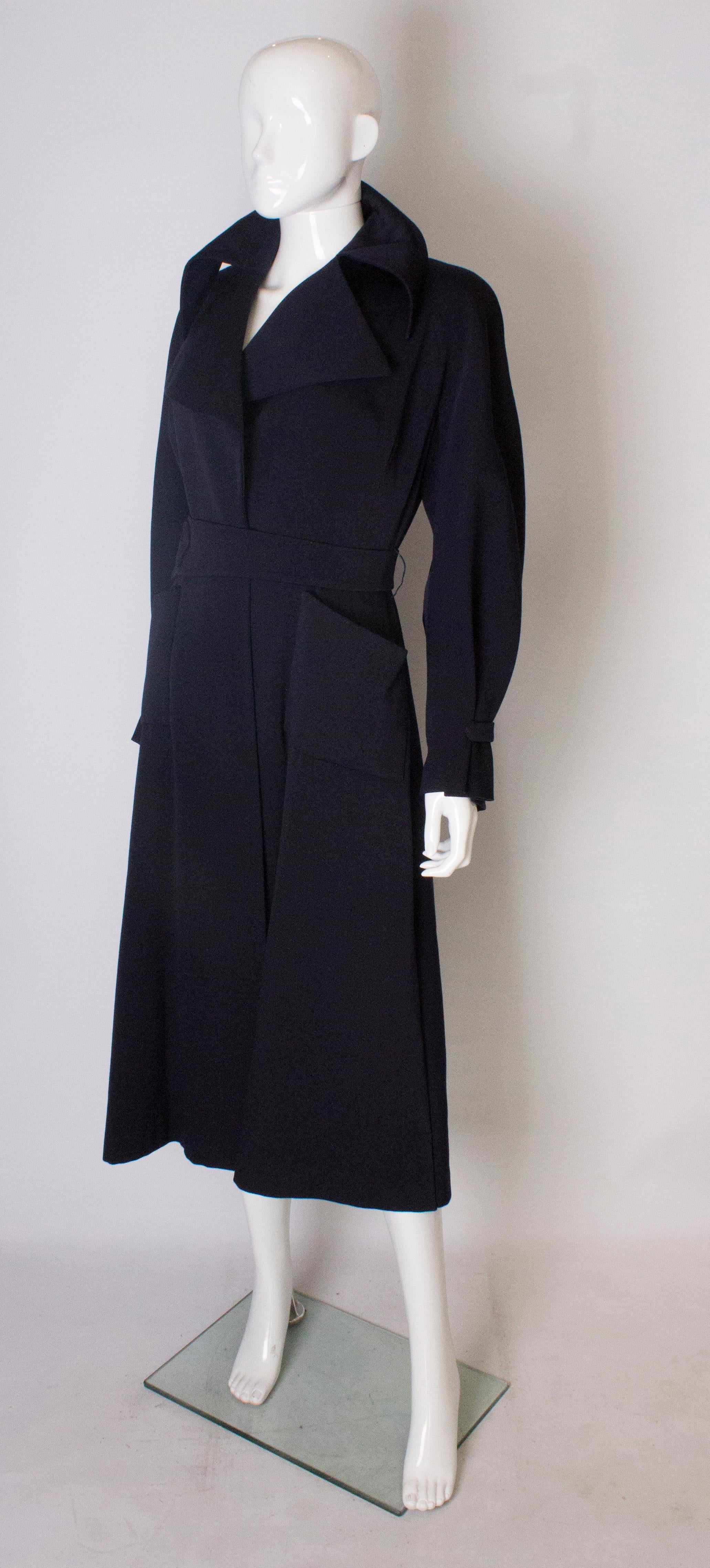 Black A Vintage 1950s dark navy tailored Coat by Simon Massey