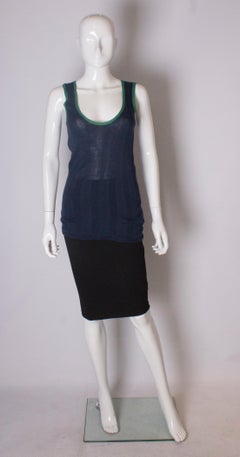 A vintage 2000 navy Silk Mix tank top/vest by Yves Saint Laurent
