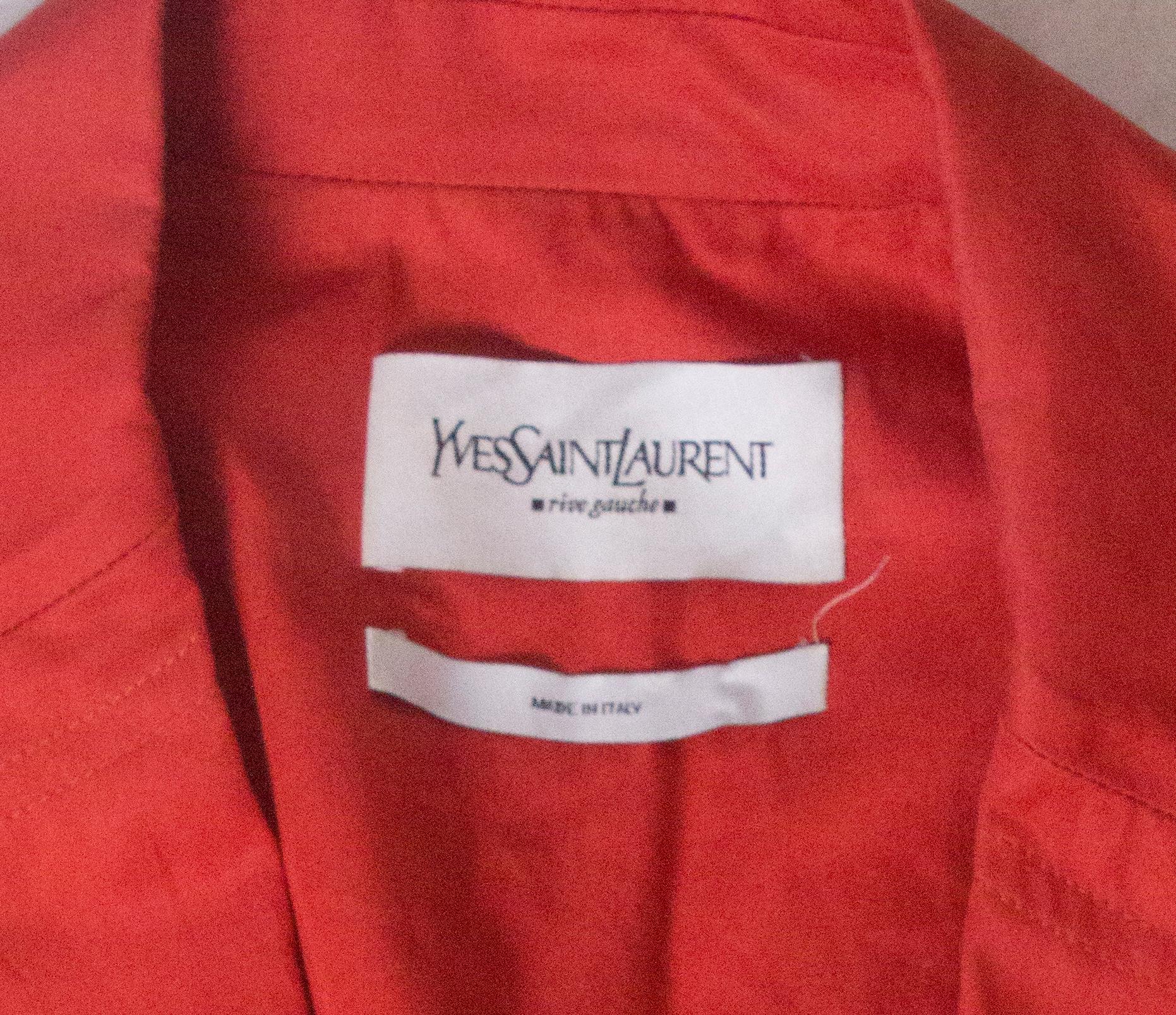 A Vintage 2000 red belted jacket by Yves Saint Laurent  4
