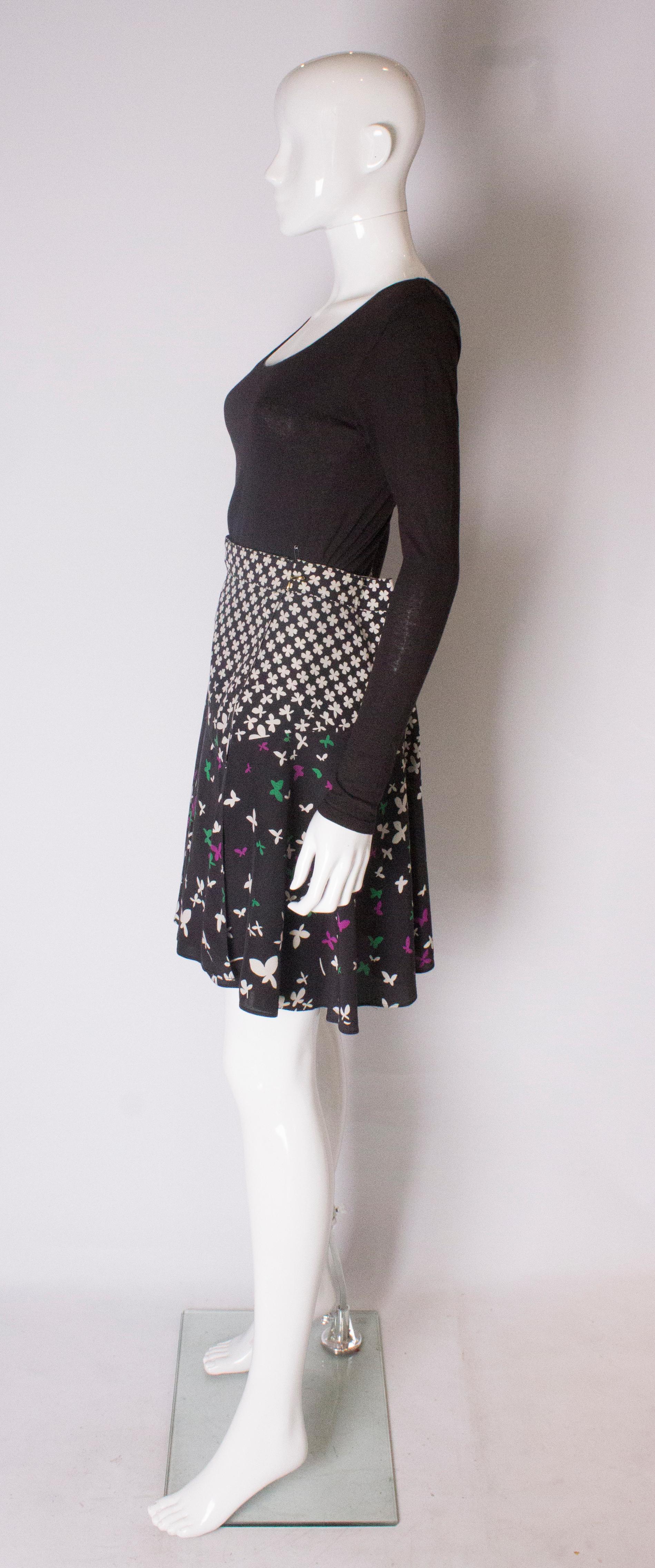 Women's A vintage silk printed wrap over mini skirt by Yves Saint Laurent