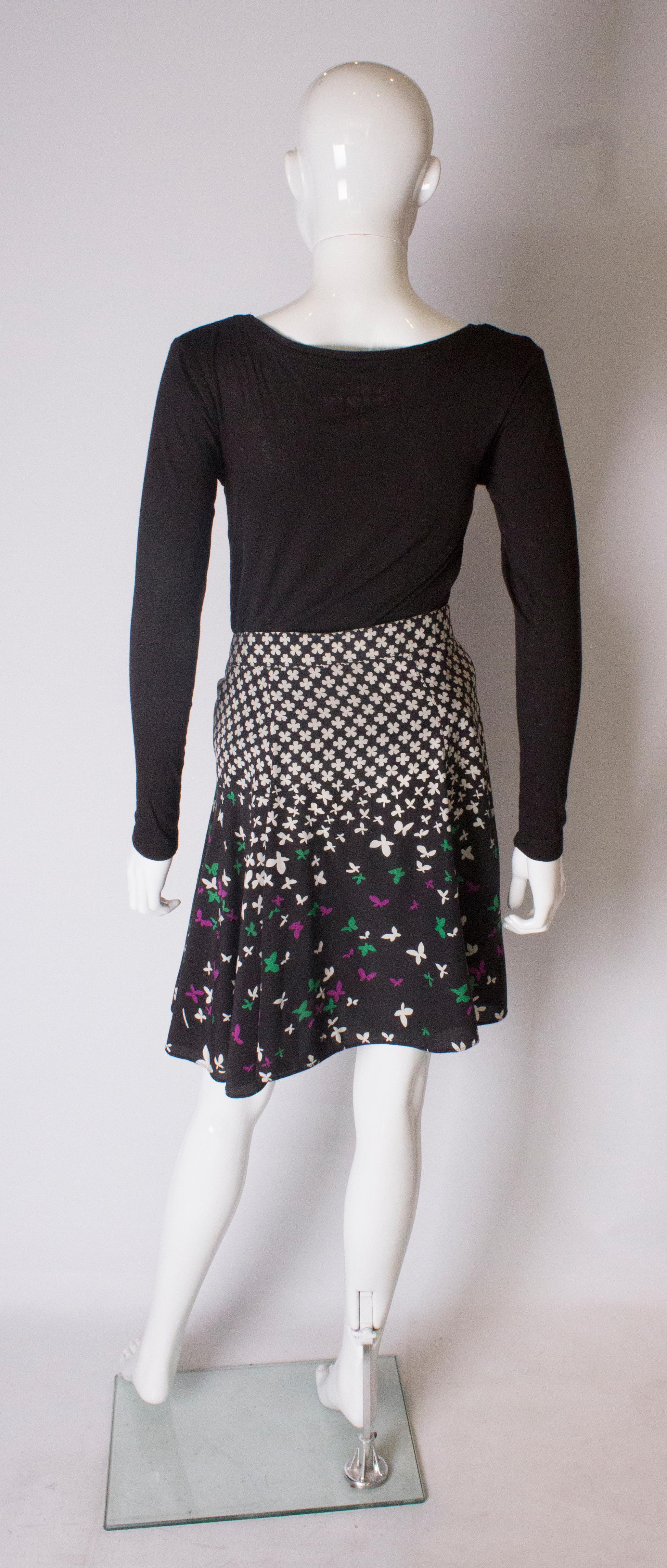 A vintage silk printed wrap over mini skirt by Yves Saint Laurent 2