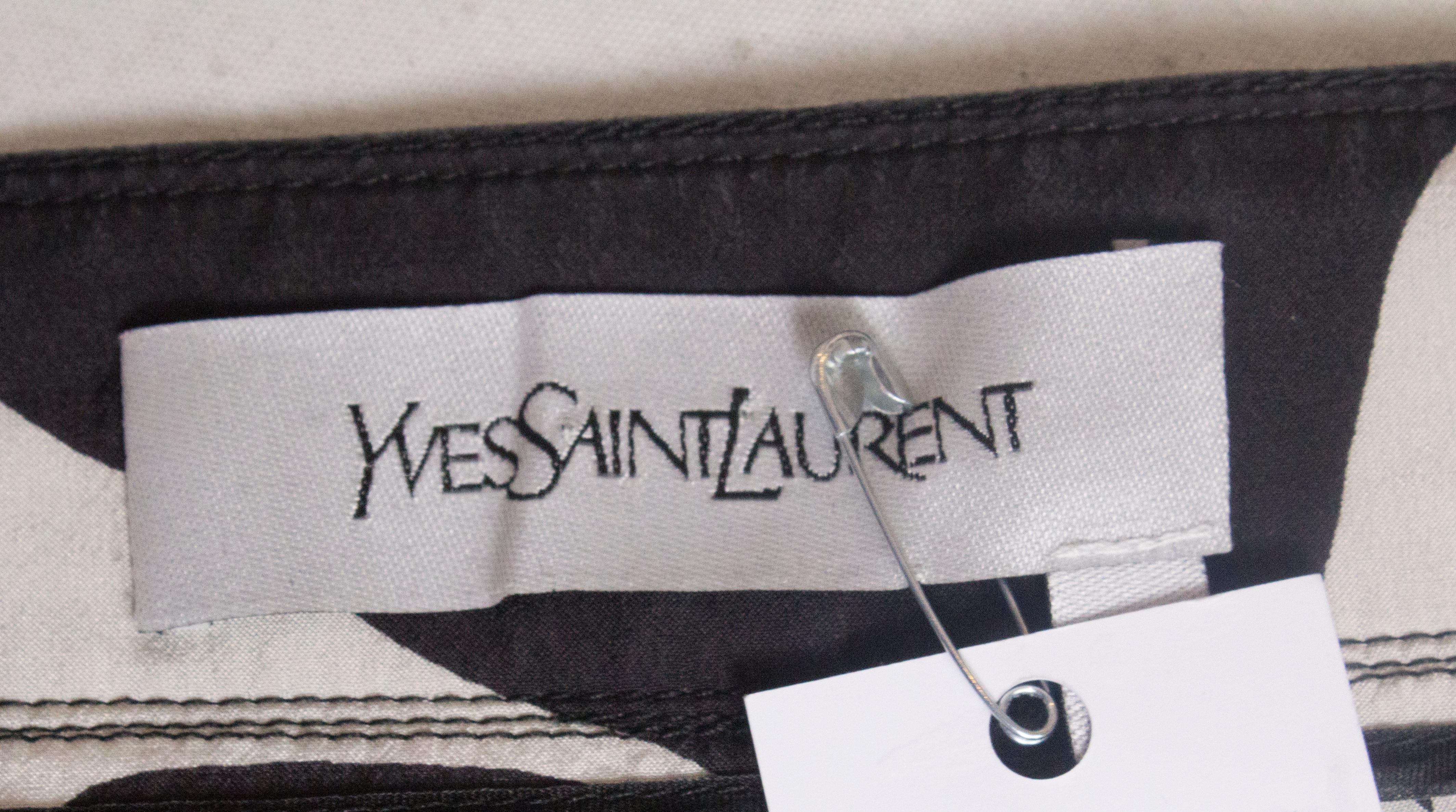 A vintage silk printed wrap over mini skirt by Yves Saint Laurent 4