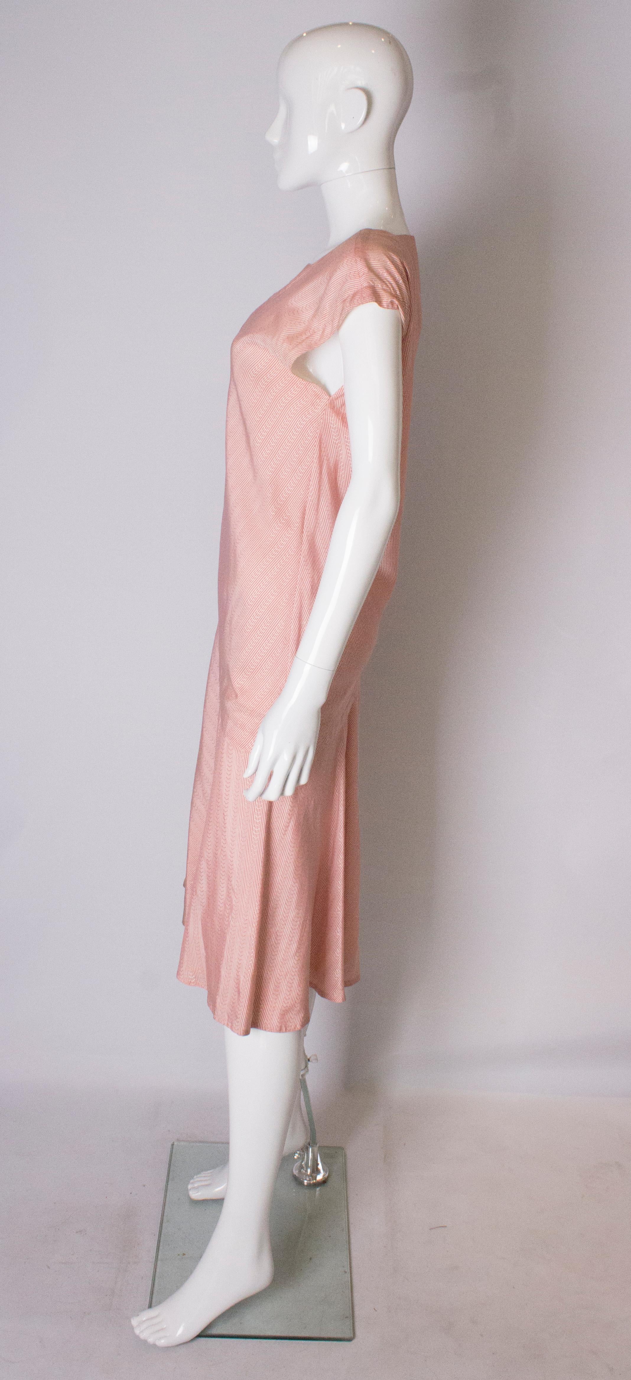 Beige A Vintage 1970s silk day dress by Benny Ong