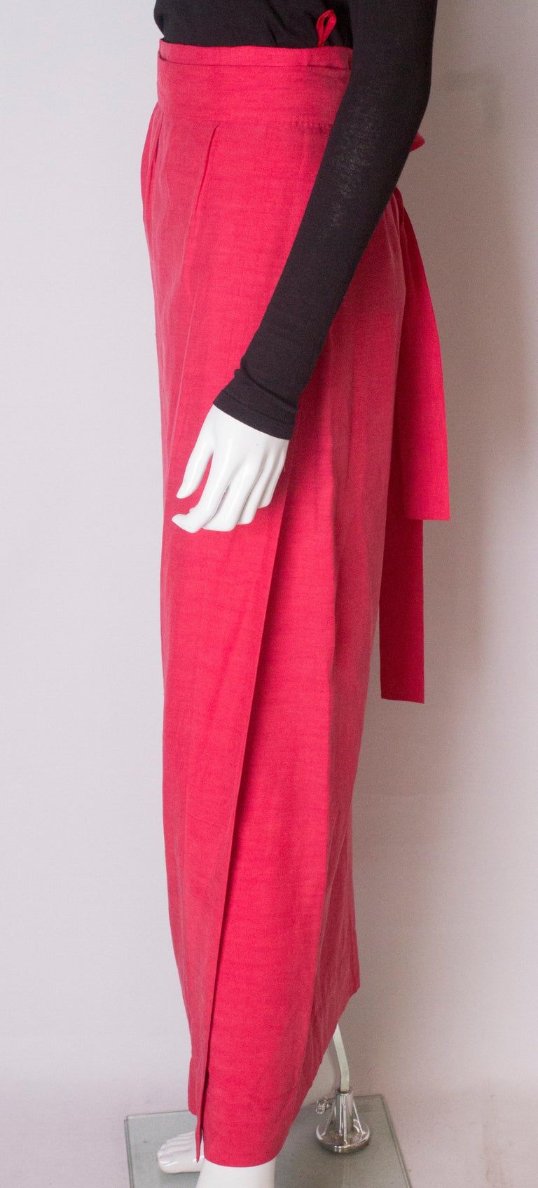 Vintage Yves Saint Laurent Rive Gauche Raspberry Pink Skirt For Sale at ...