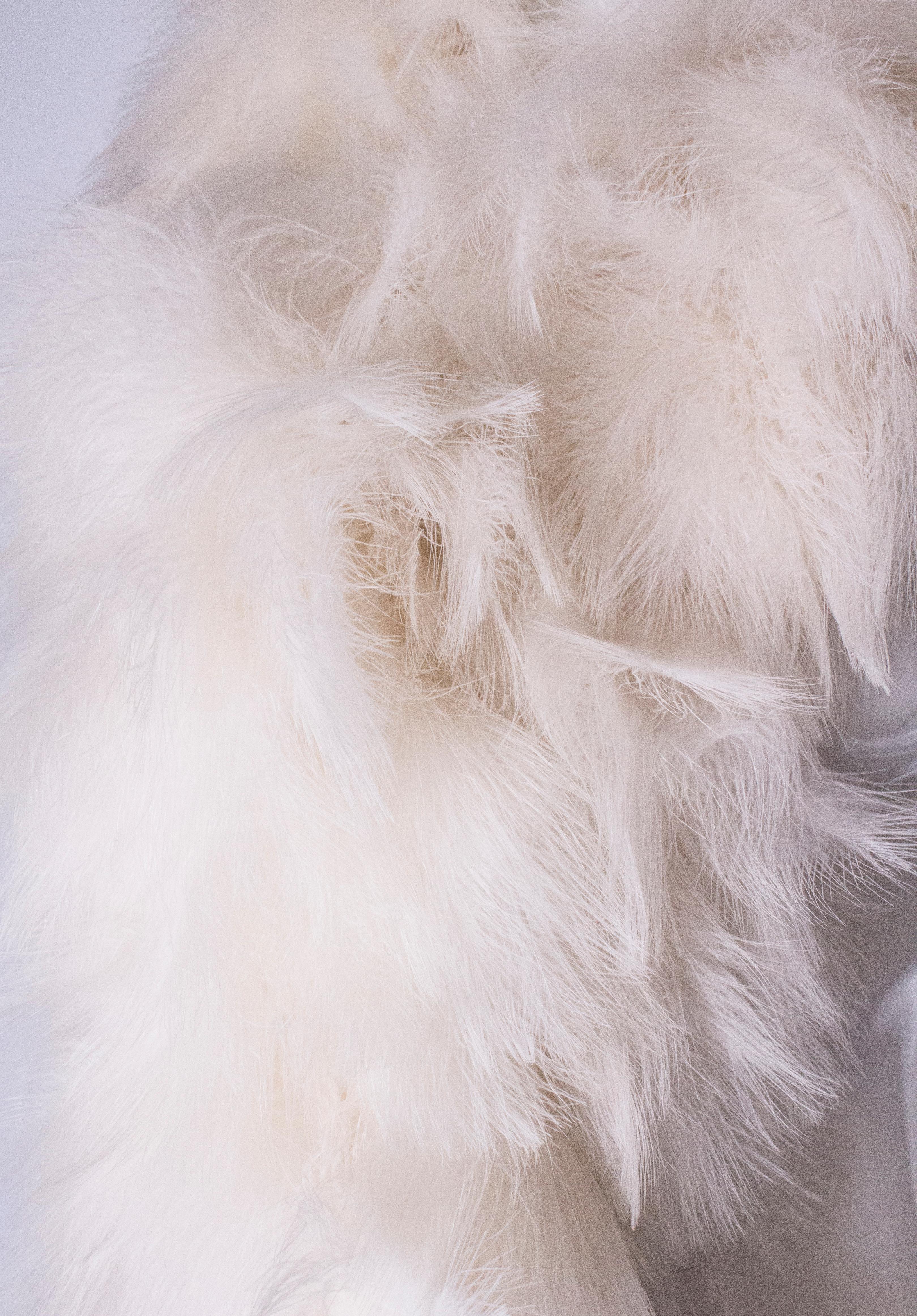 White Ostrich Feather Vintage boa In Good Condition In London, GB