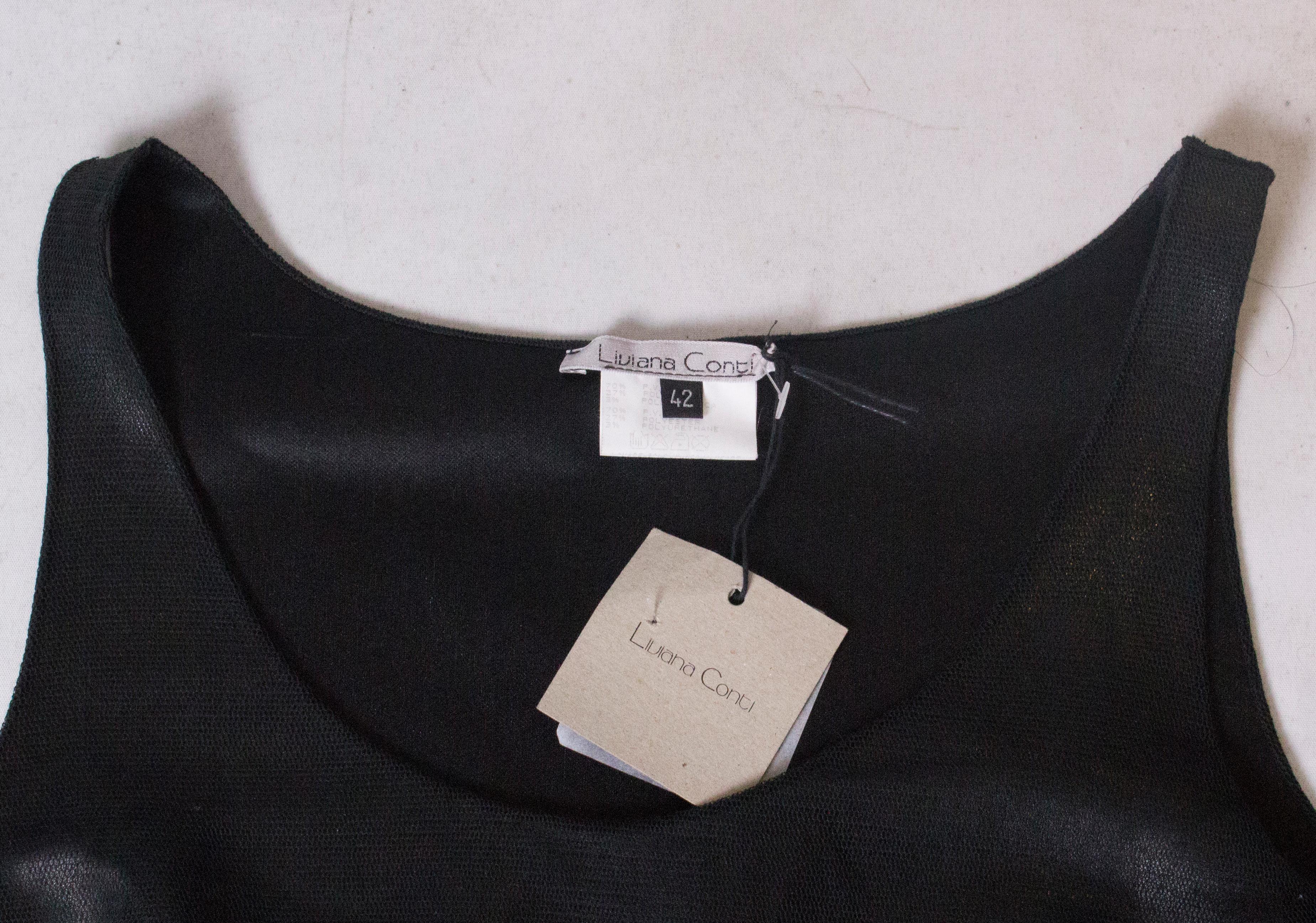 Liviana Conti - Robe droite noire vintage  en vente 4