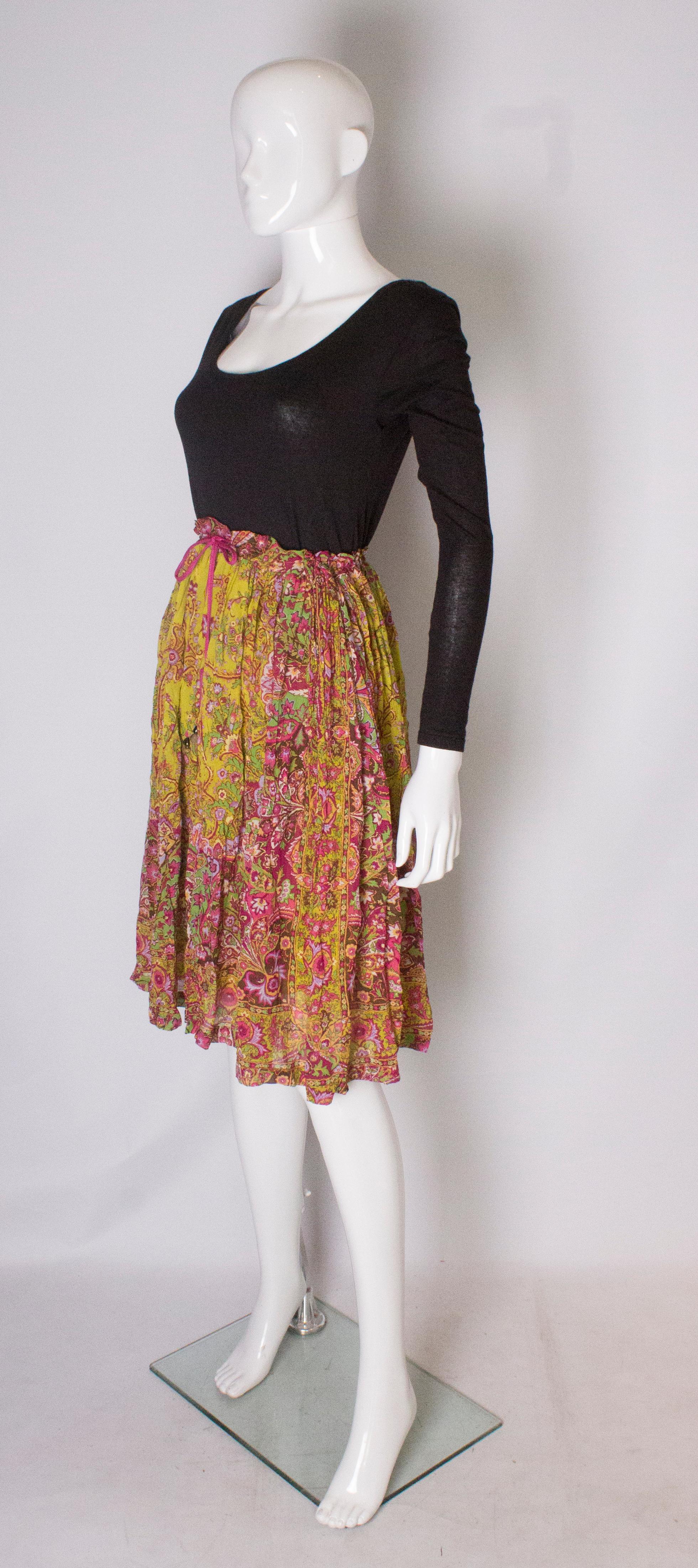 etro silk skirt