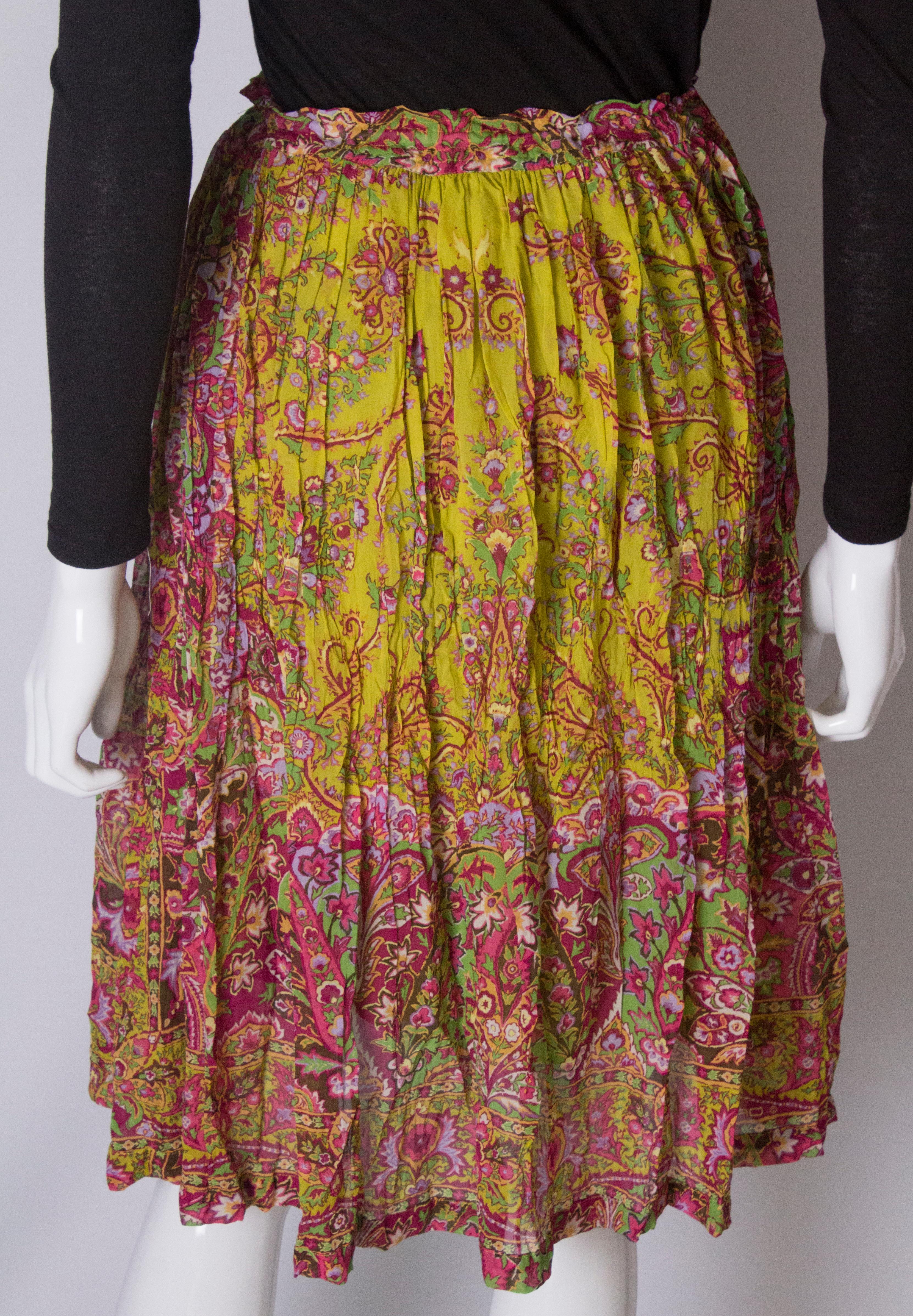 Women's Vintage Etro Vintage Silk Skirt For Sale