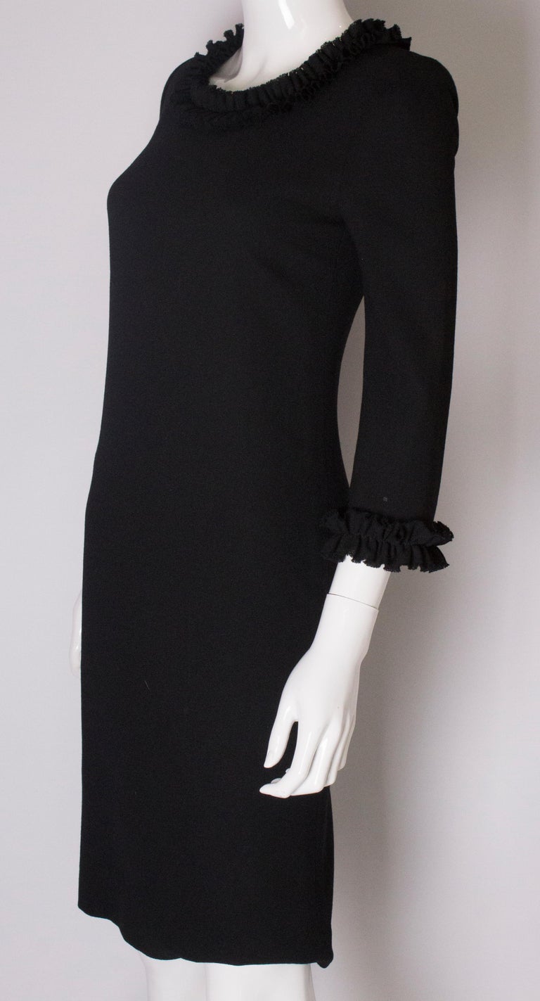 Vintage Jean Muir Little Black Dress For Sale at 1stDibs