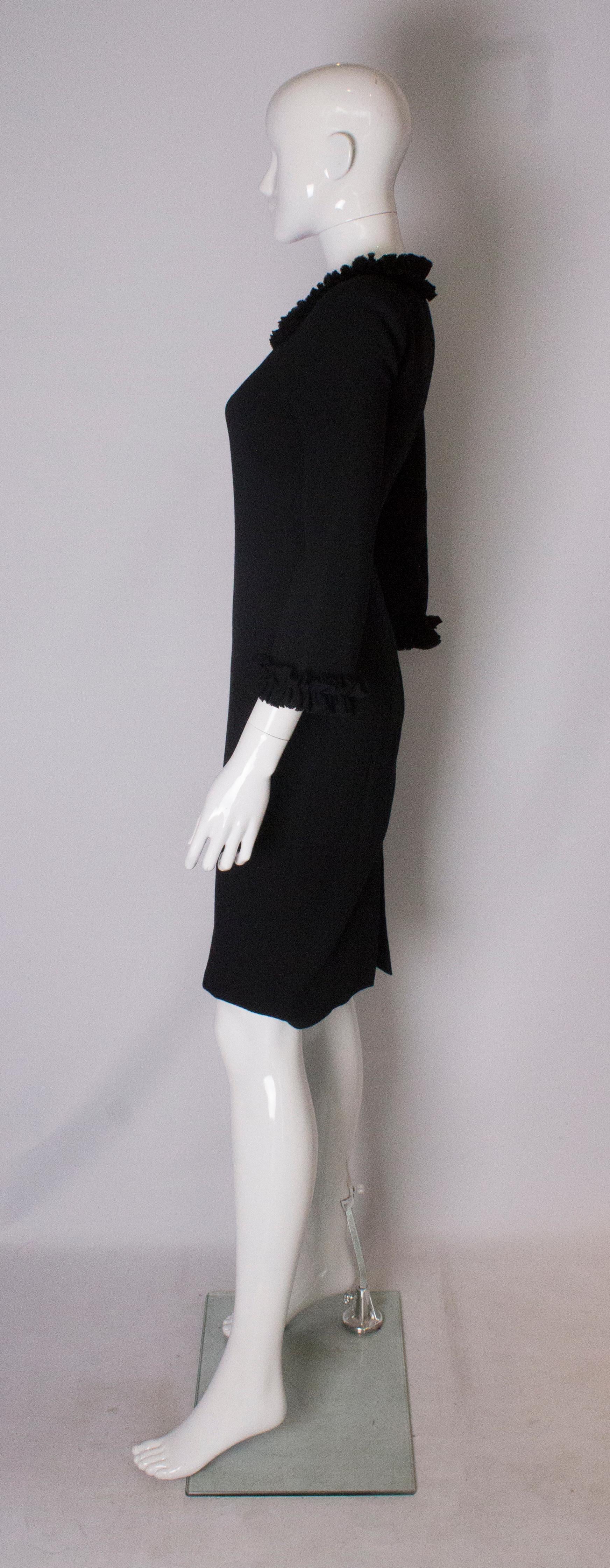 Vintage Jean Muir Little Black Dress In Excellent Condition In London, GB