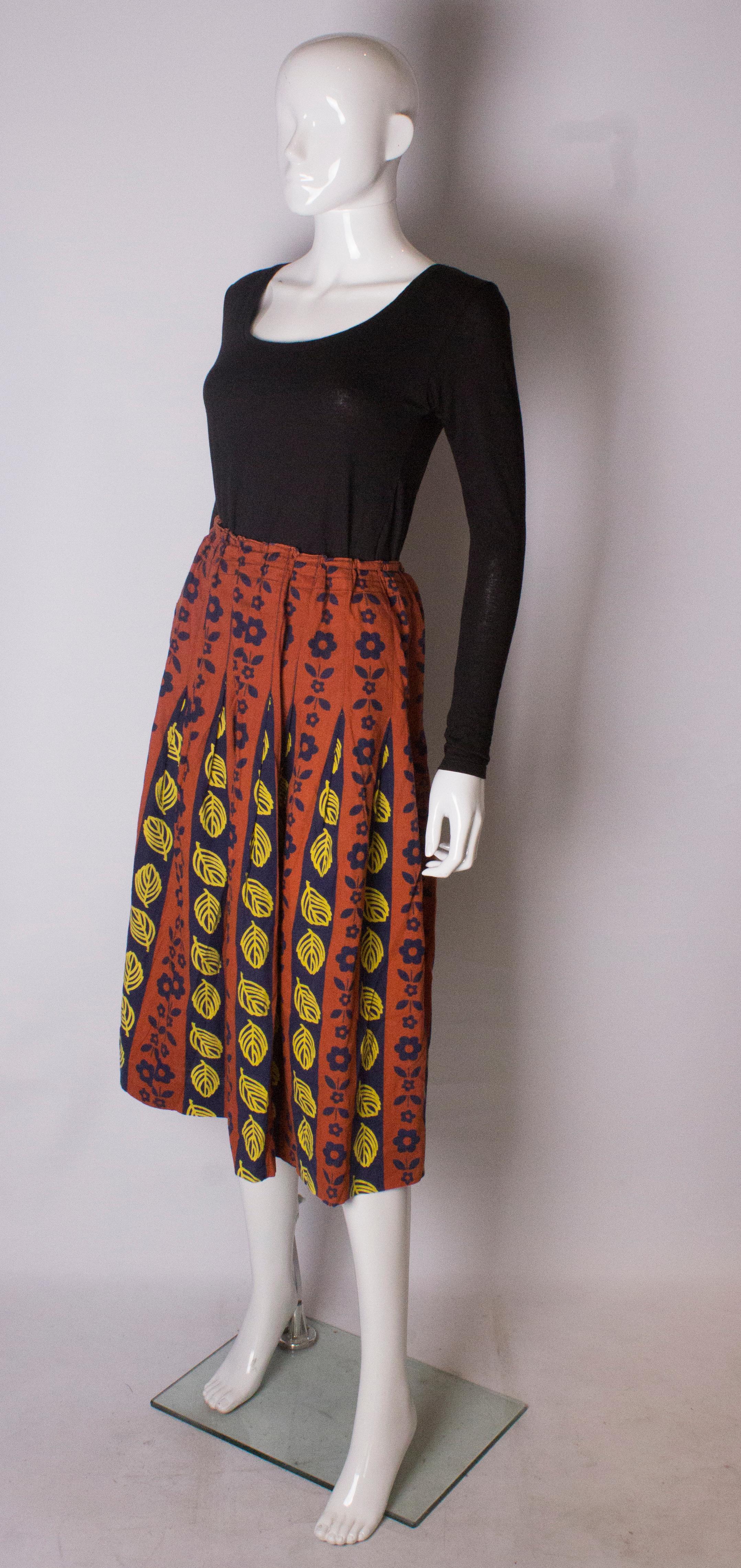autumn print skirt
