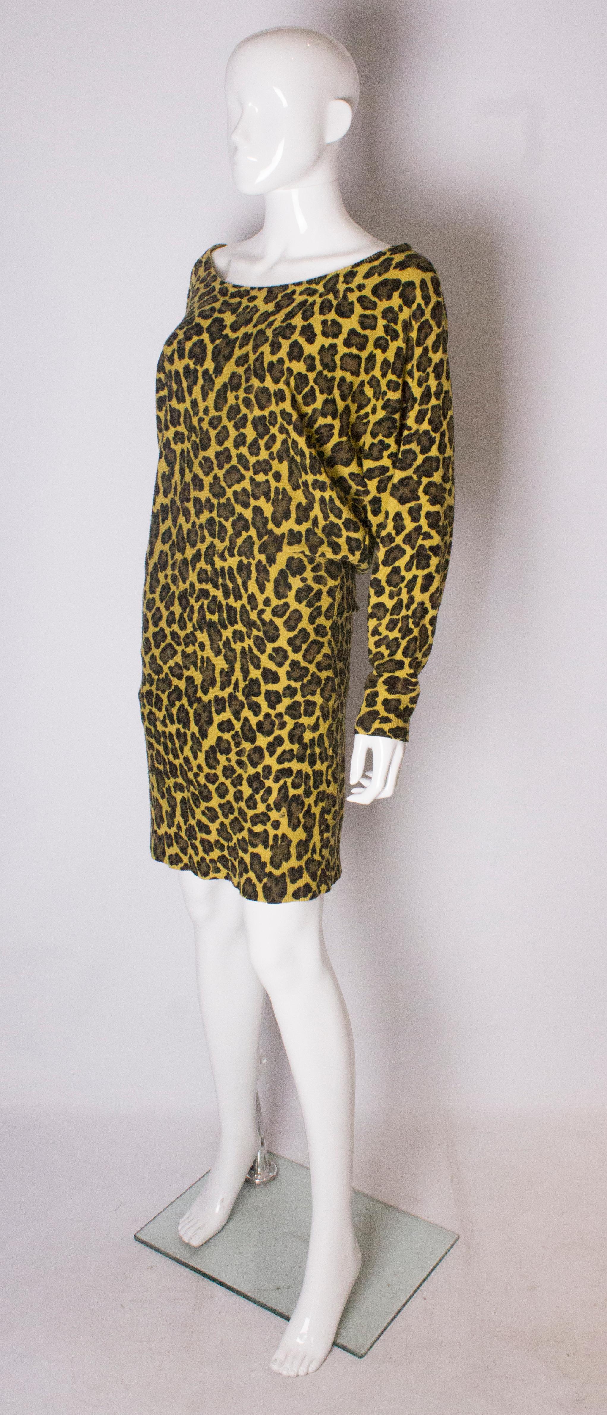 leopard print sweater dress